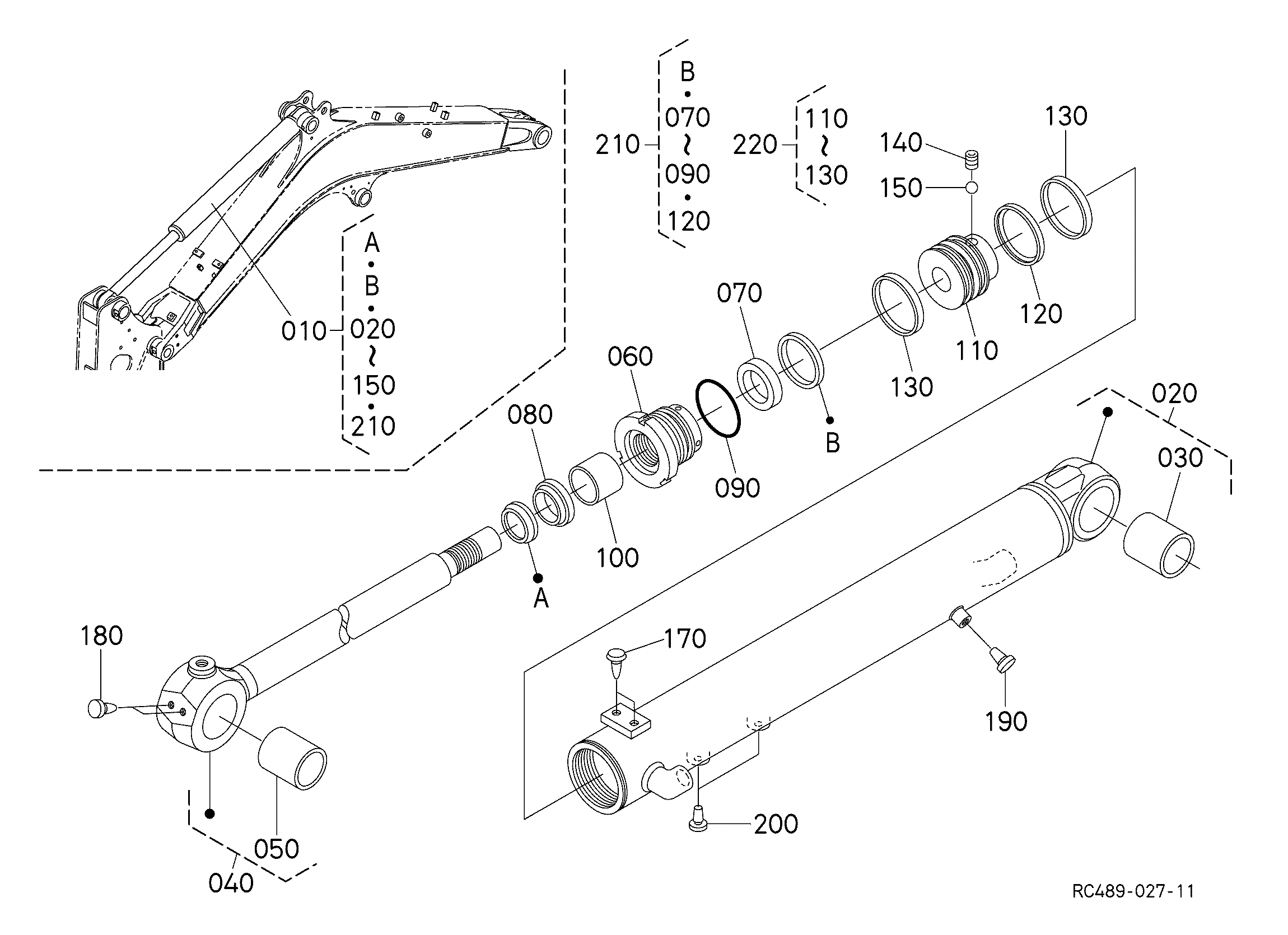 Kubota KX033-4 Parts Diagrams
