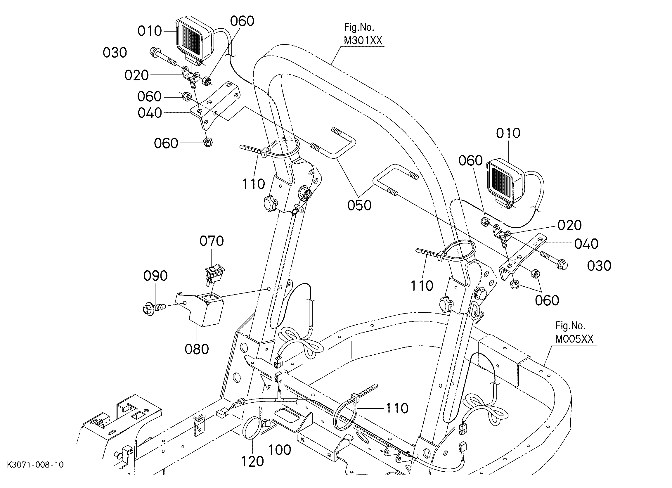 Kubota Z421KW Parts Diagrams