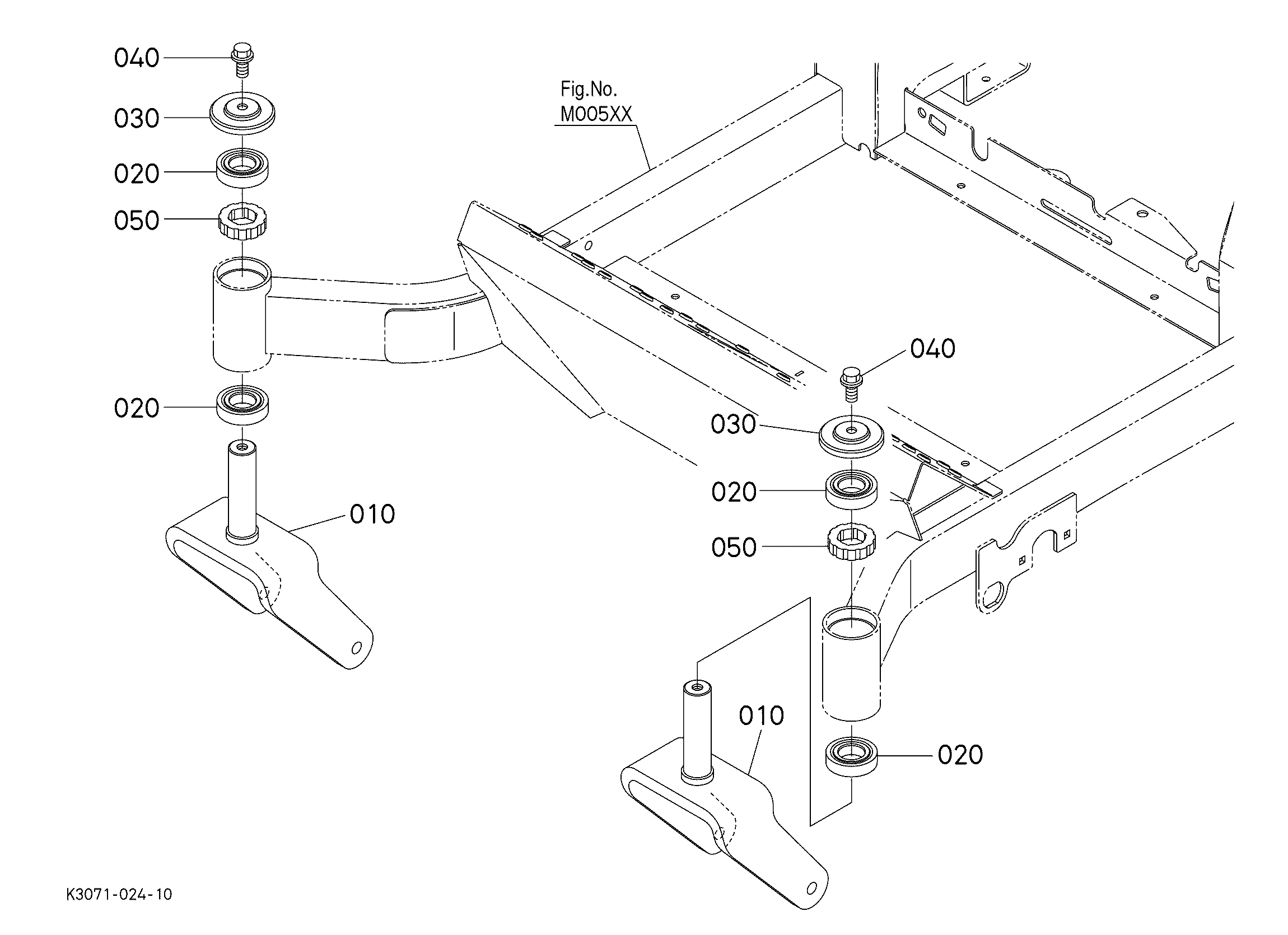 Kubota Z421KW Parts Diagrams