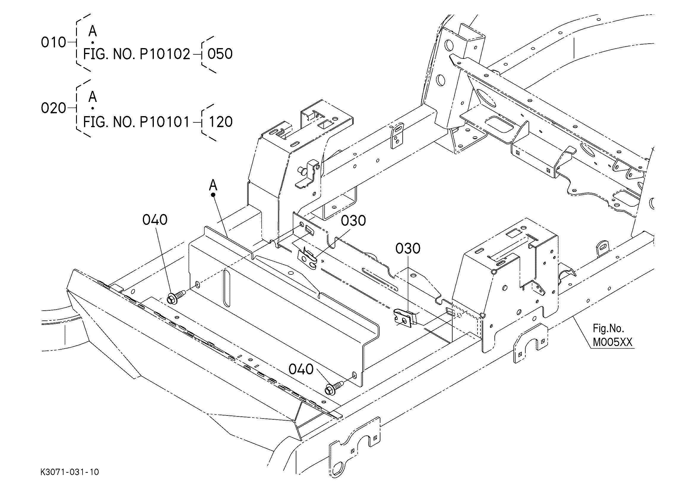 Kubota Z421KW Parts Diagrams