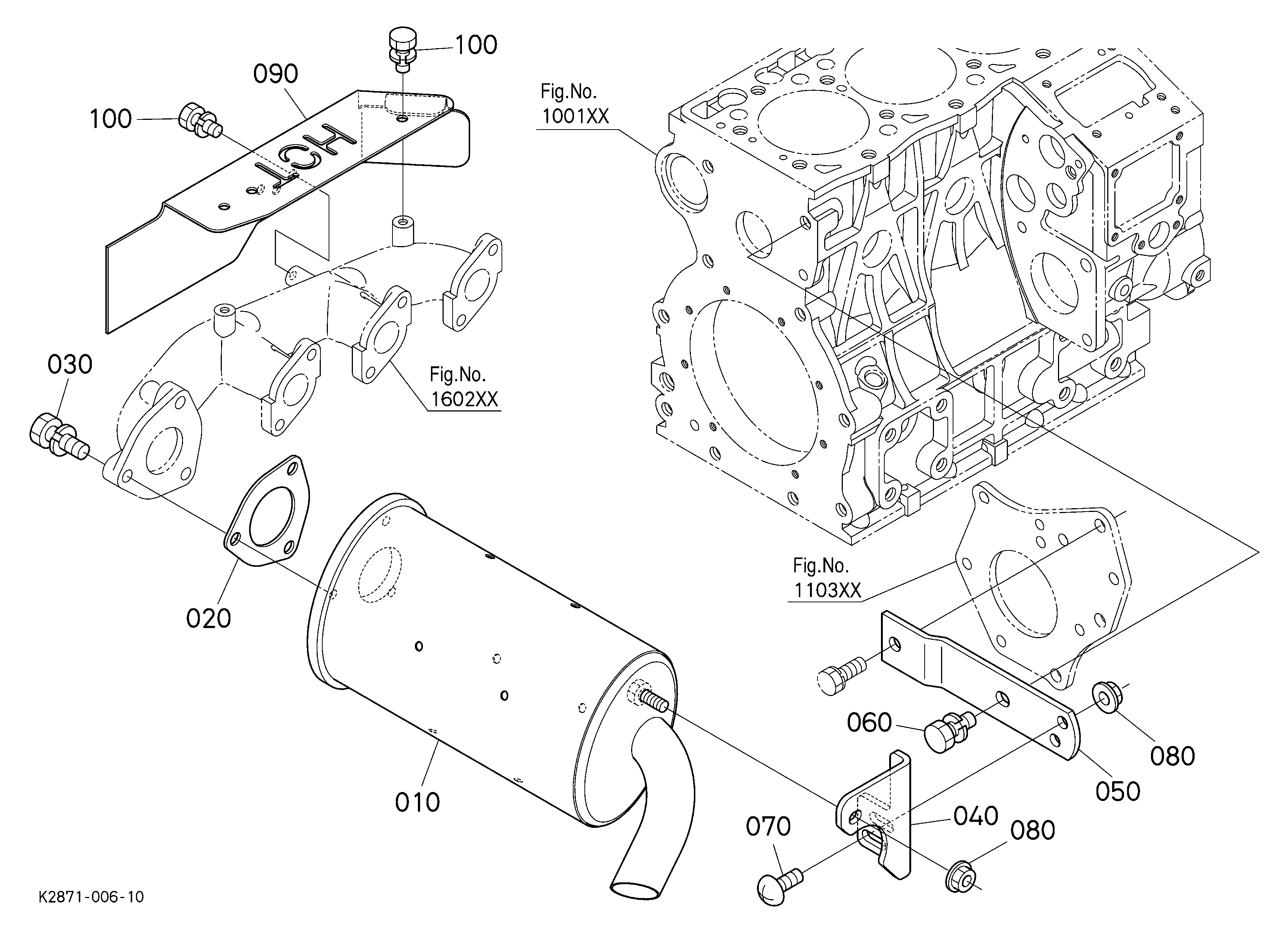 boo!ページ Kawasaki Motorcycle 1980 OEM Parts Diagram for ENGINE COVERS