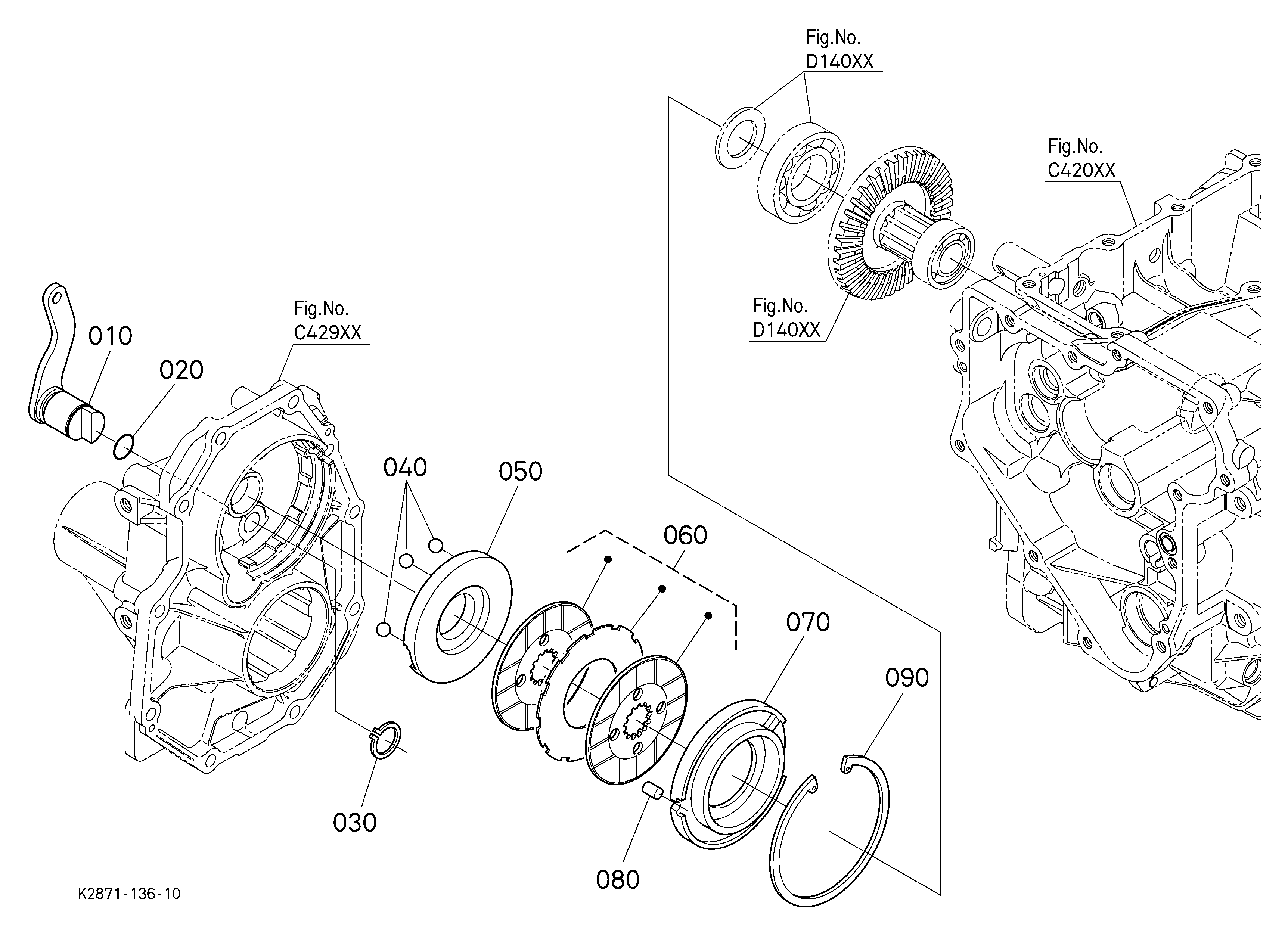 boo!ページ Kawasaki Motorcycle 1980 OEM Parts Diagram for ENGINE COVERS