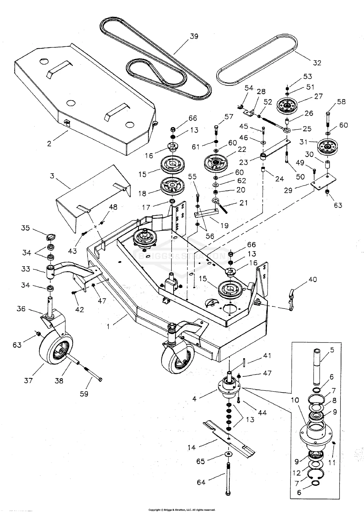 Ferris 5900076 - 15HP Kawasaki V-Twin (DDSKAV15) Parts Diagrams