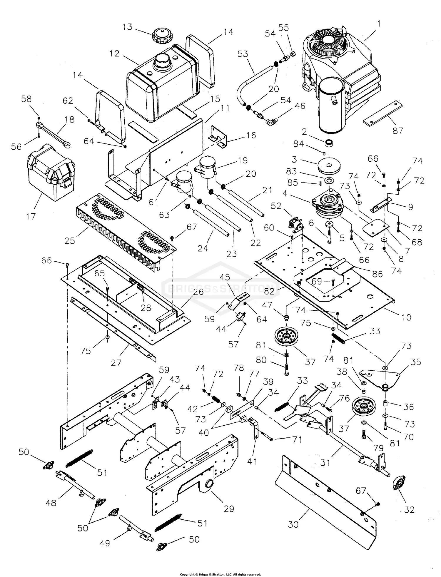 Ferris 5900080 - 23HP Kawasaki V-Twin (S/N: 1123 - 3584) (DDSKAV23