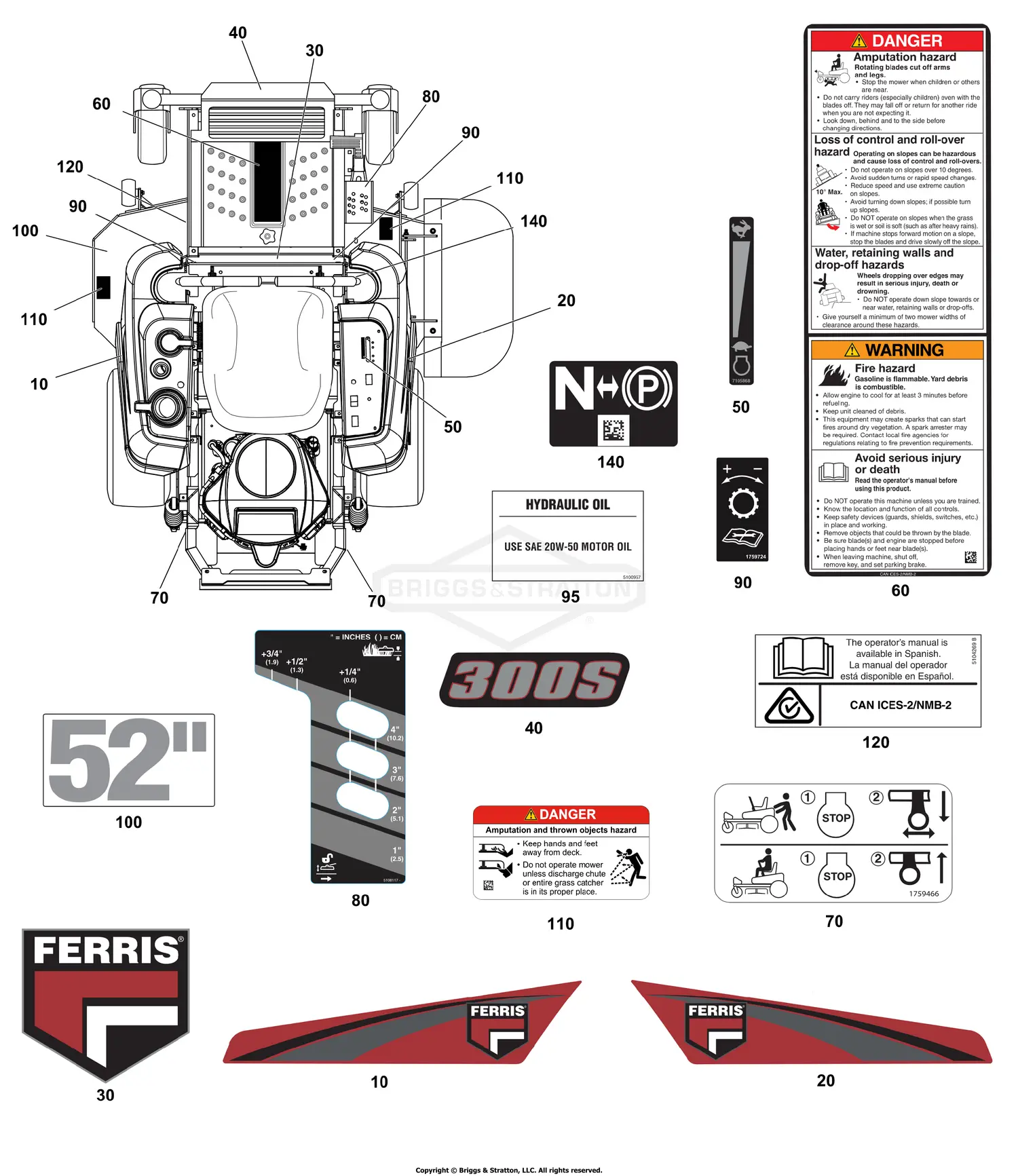 Ferris 5902142 - 300S Series w/ 52