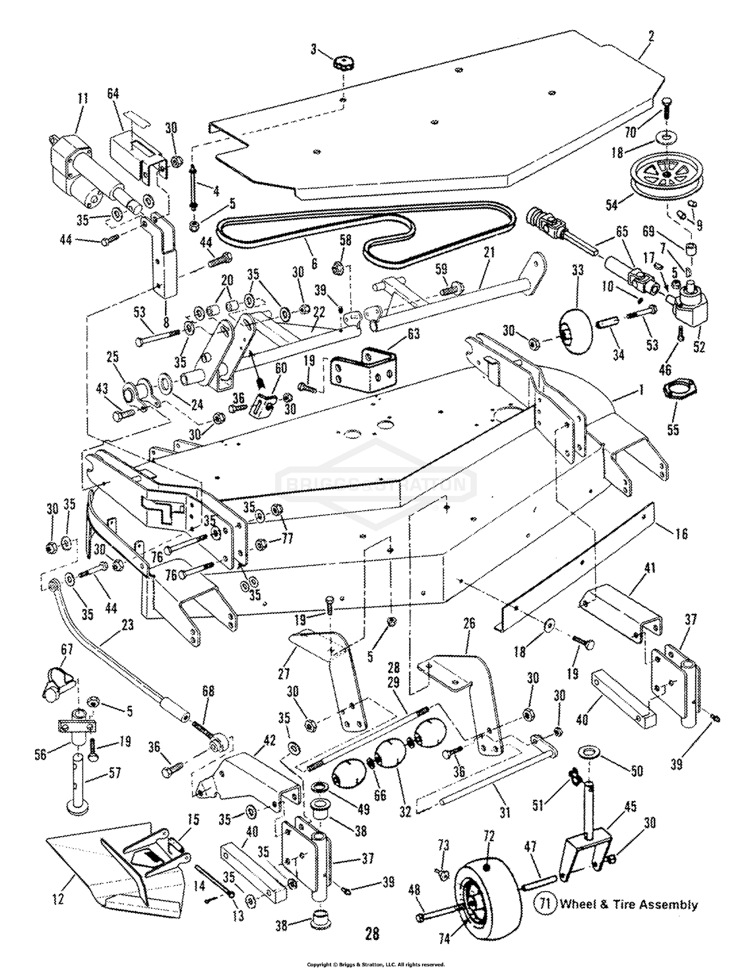 Snapper 82371 - ZF2200K, 22 HP Out Front Z-Rider Series 0 Parts