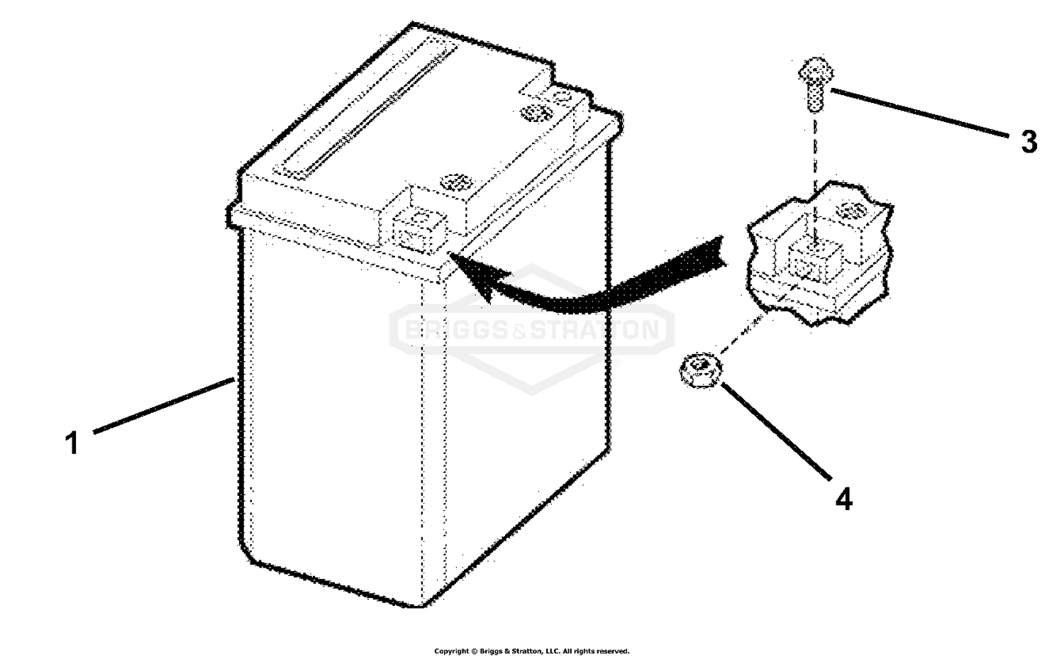 Snapper Rear Engine Rider Battery Cover Snapper 7060782 - Battery Kit, 12 Volt R.E.R. Parts Diagrams