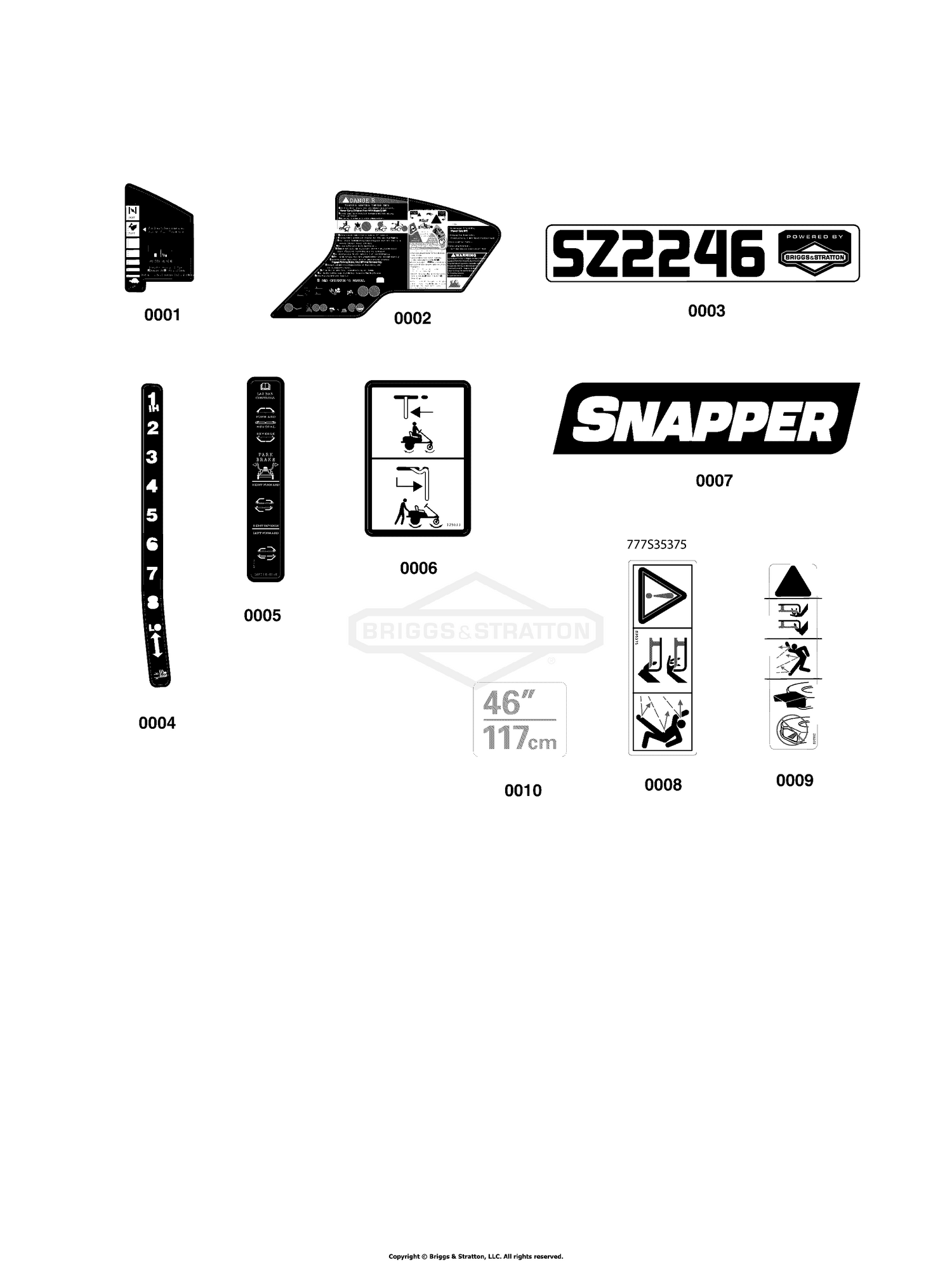 Snapper 2691566-00 - 17CDCACT007, SZ2246, 46