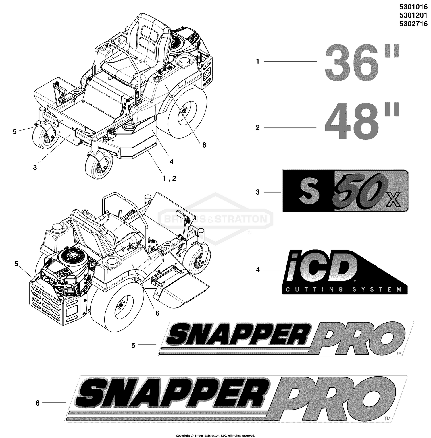 Snapper Pro 5900734 - S50XKAV1948, 48