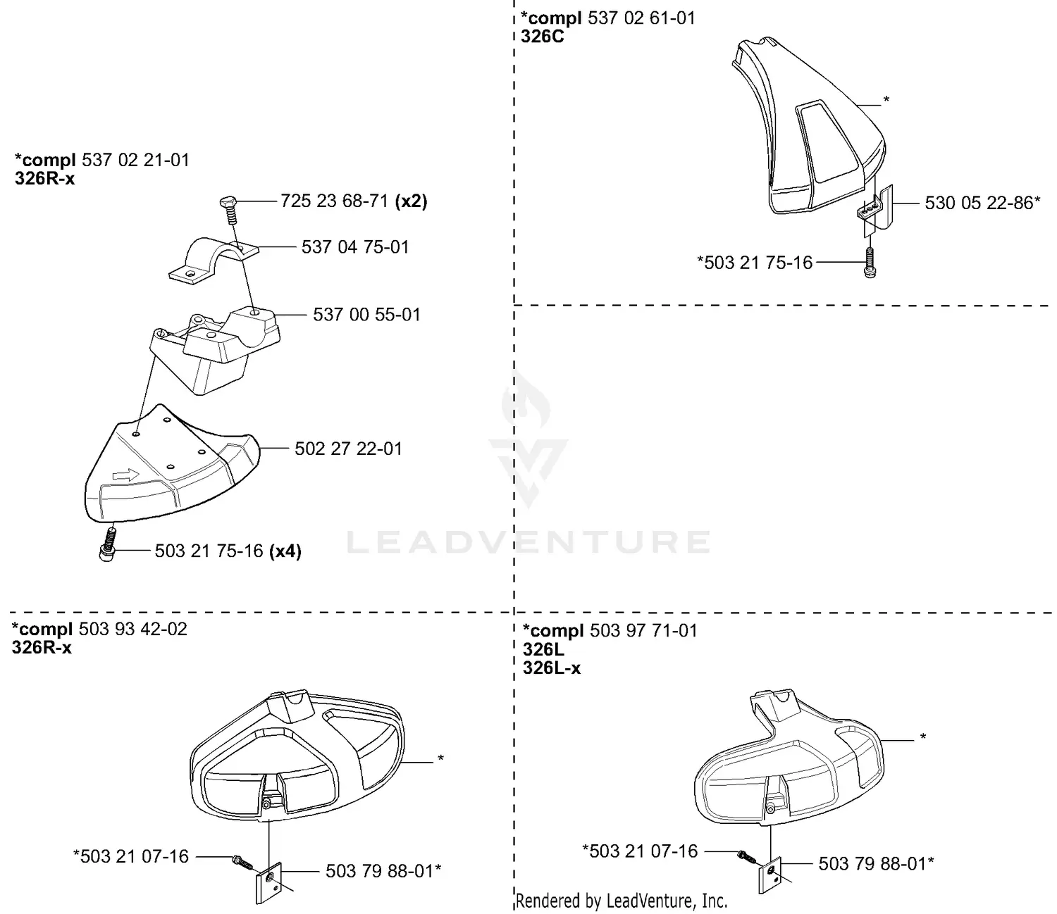 Parts Husqvarna 326 LX Trimmer OEM Replacement Parts From