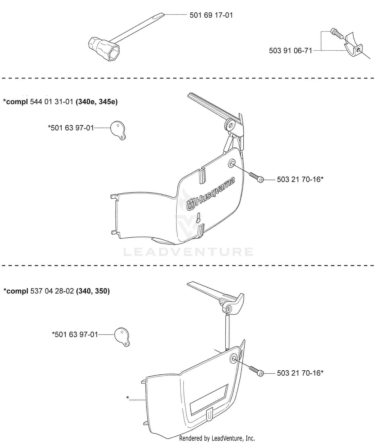 Husqvarna 345 e (2005-05) Parts Diagrams