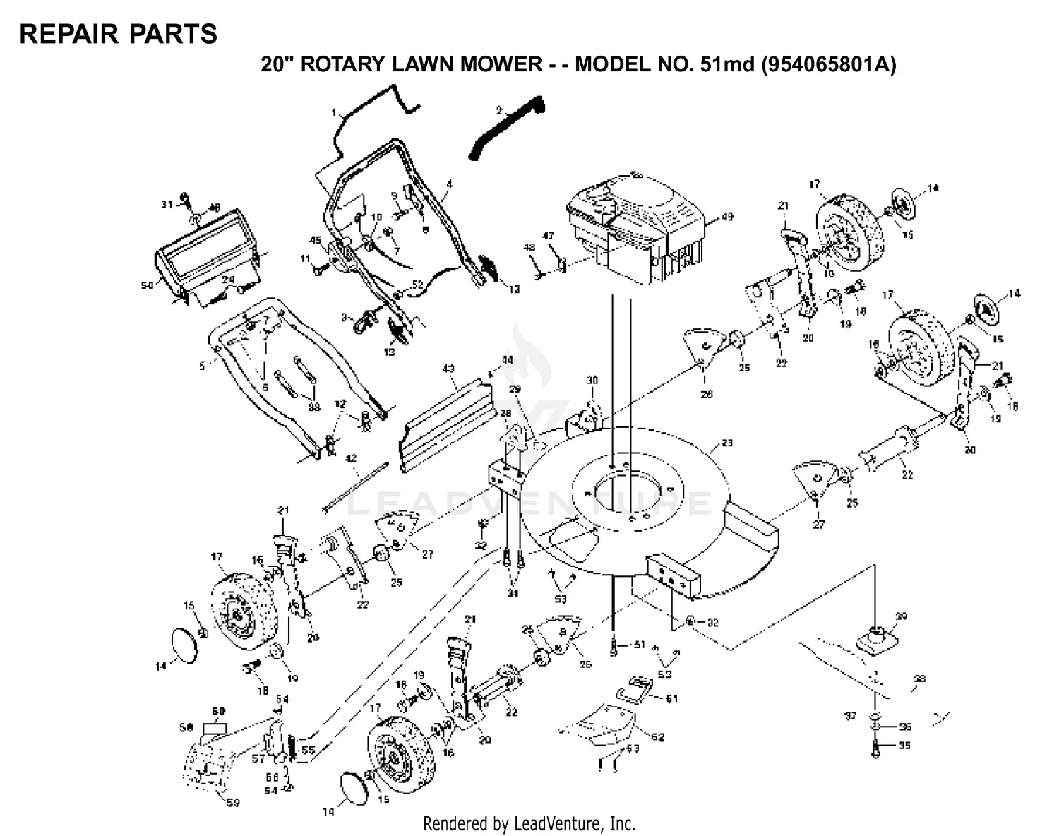 Husqvarna 51 MD - 954065801A (1994-07) Parts Diagrams