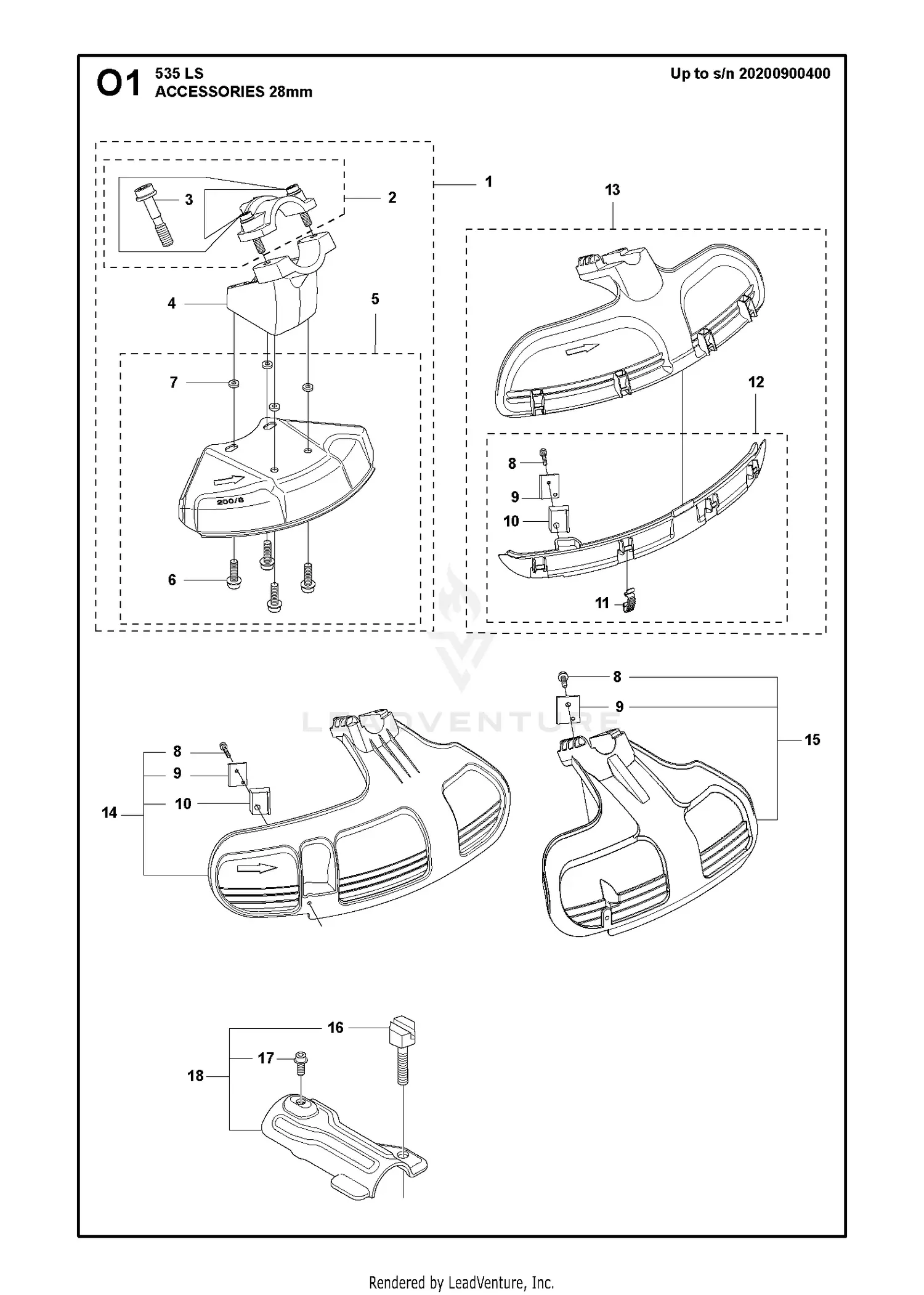 Husqvarna 535 LS Parts Diagrams