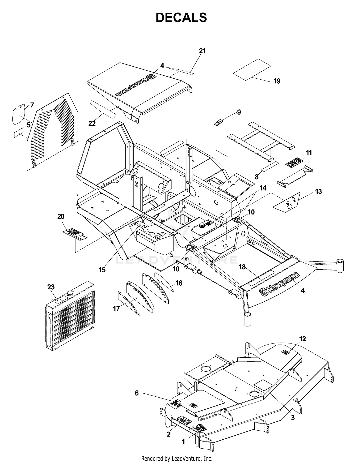 Husqvarna BZE 7234 D - 968999223 (2003-06) Parts Diagrams
