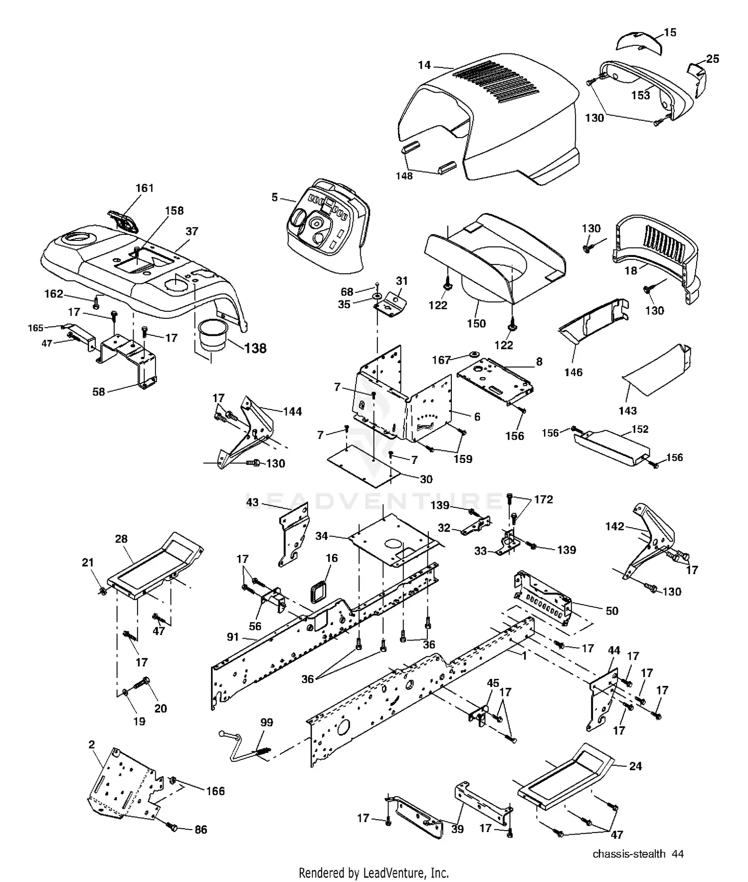 Husqvarna GTH 2548 (96023000300) (2005-05) Parts Diagrams