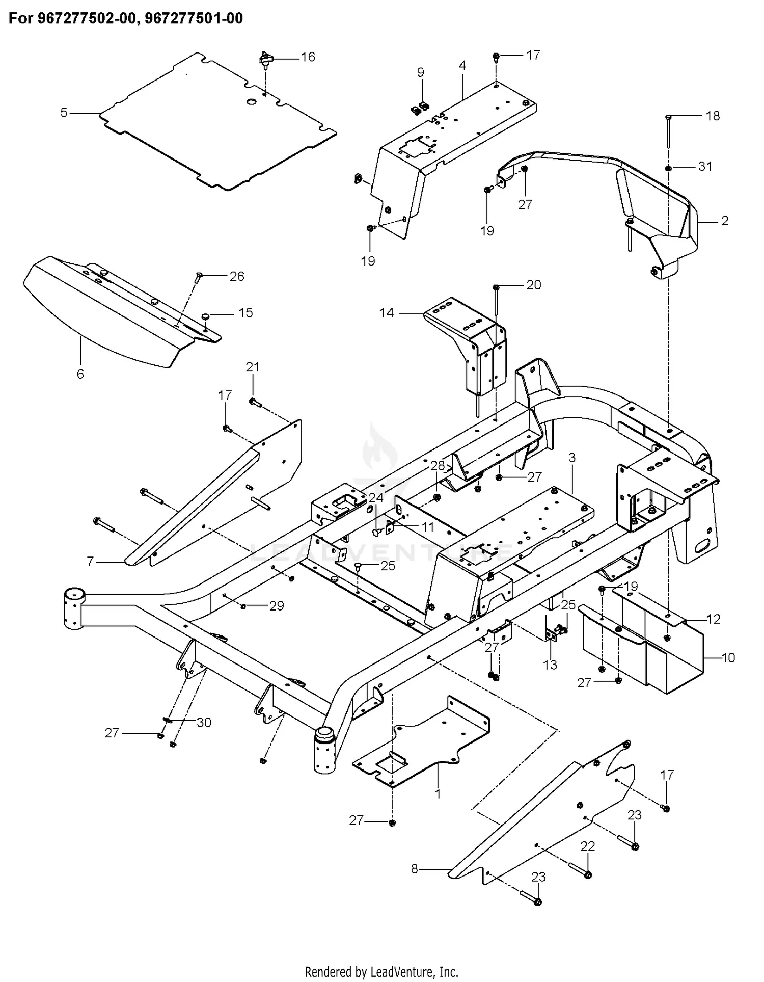 Husqvarna MZ 61 - 967277502-00 (2013-11) Parts Diagrams