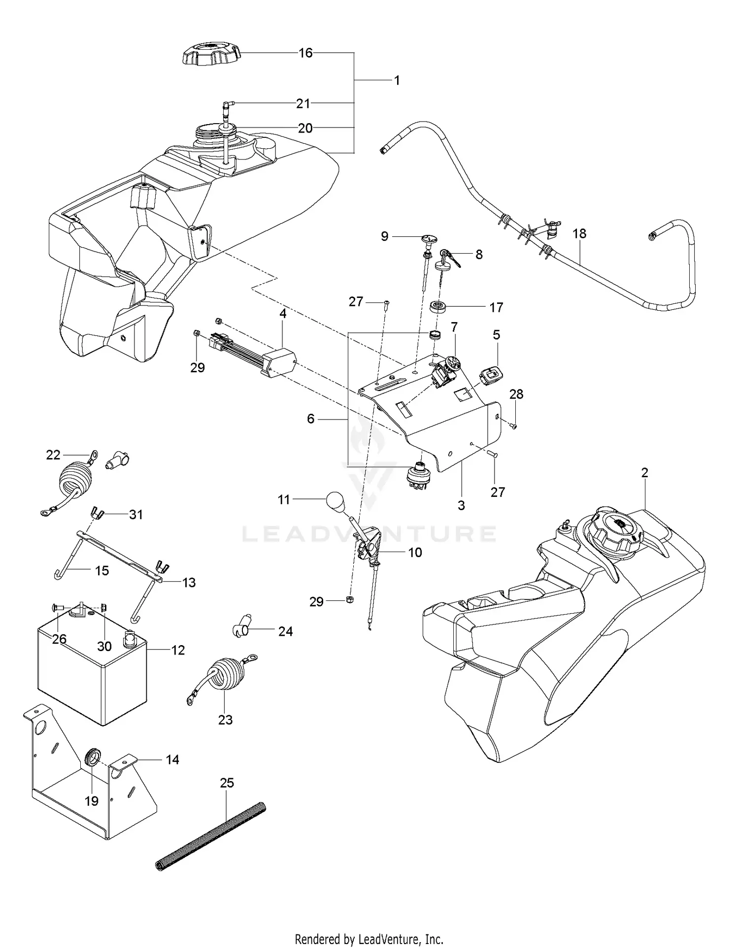 Husqvarna PZ 5426 FX (2009-08) Parts Diagrams