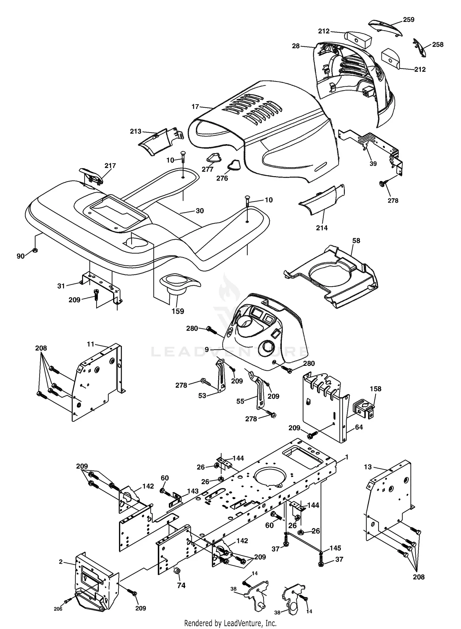 Husqvarna YTH 1542 XP (96013000101) (2005-01) Parts Diagrams