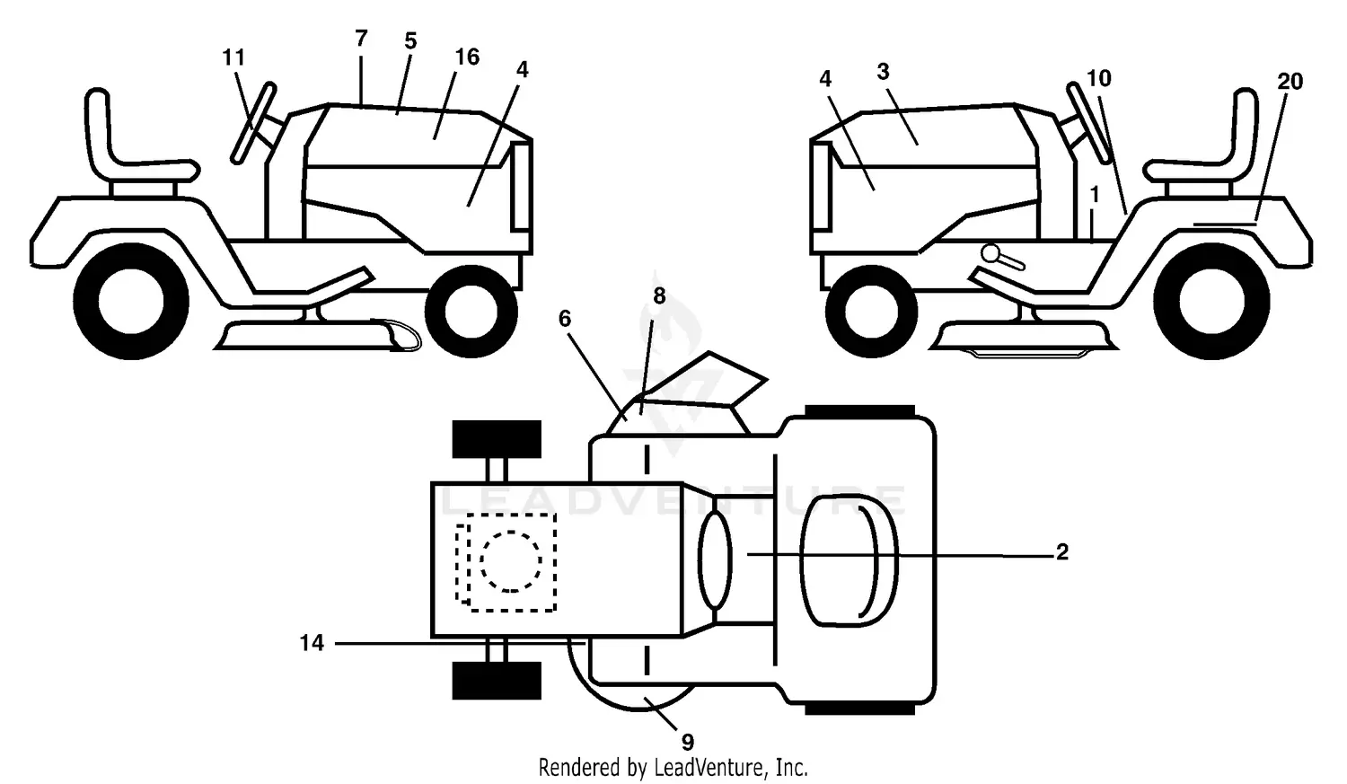 Husqvarna YTH 1542 XP (96013000101) (2005-01) Parts Diagrams