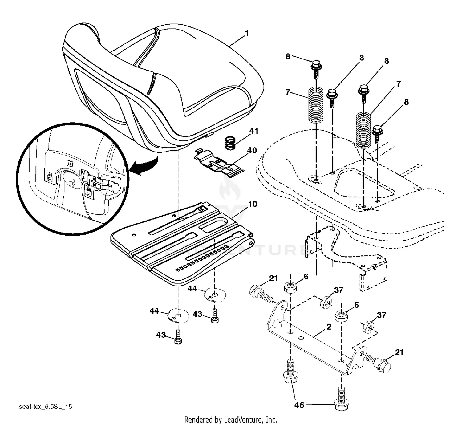 Husqvarna YTH18K46 - 96043021800 (2015-11) Parts Diagrams