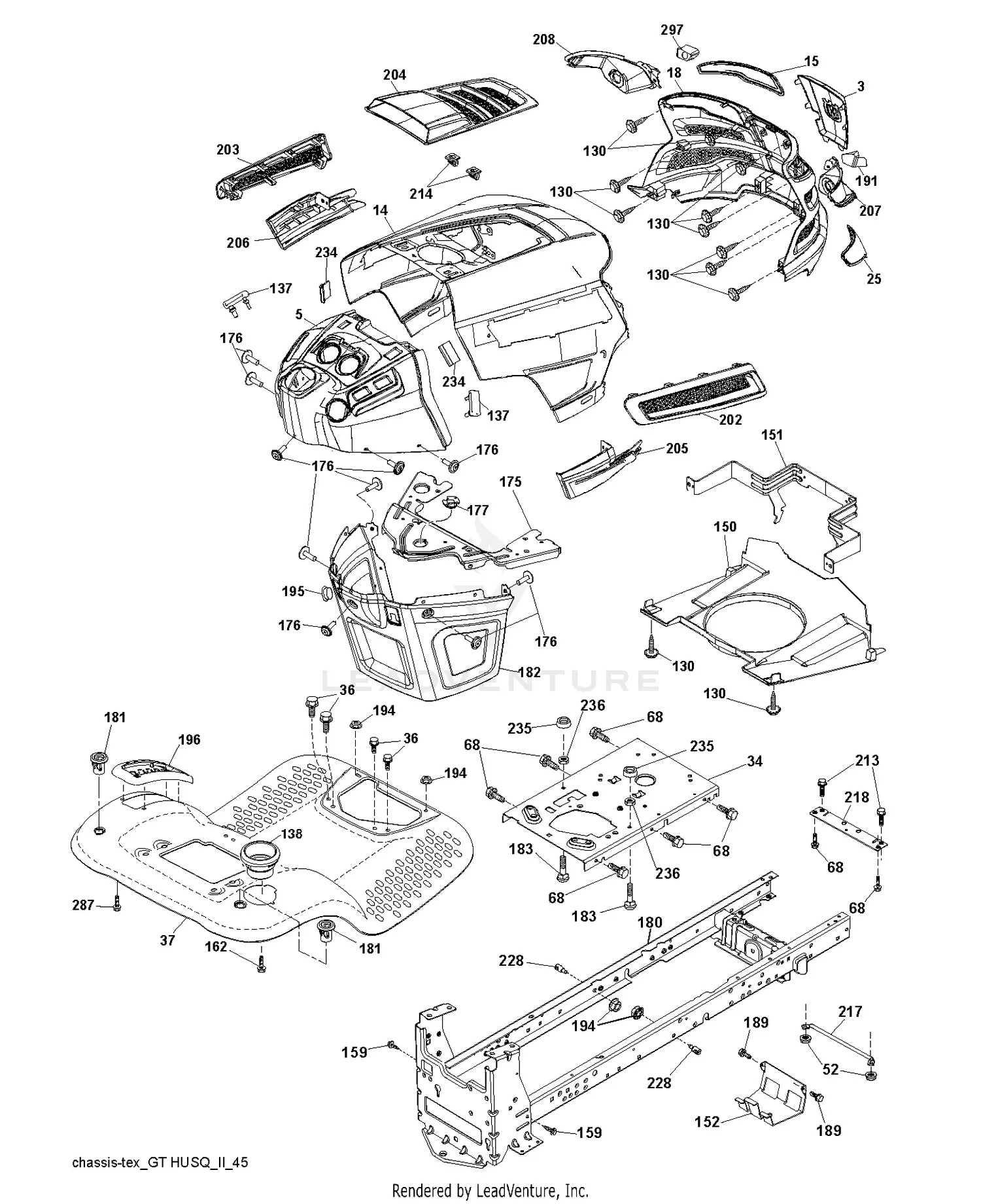 Husqvarna YTH21K46 - 96045002601 (2011-02) Parts Diagrams