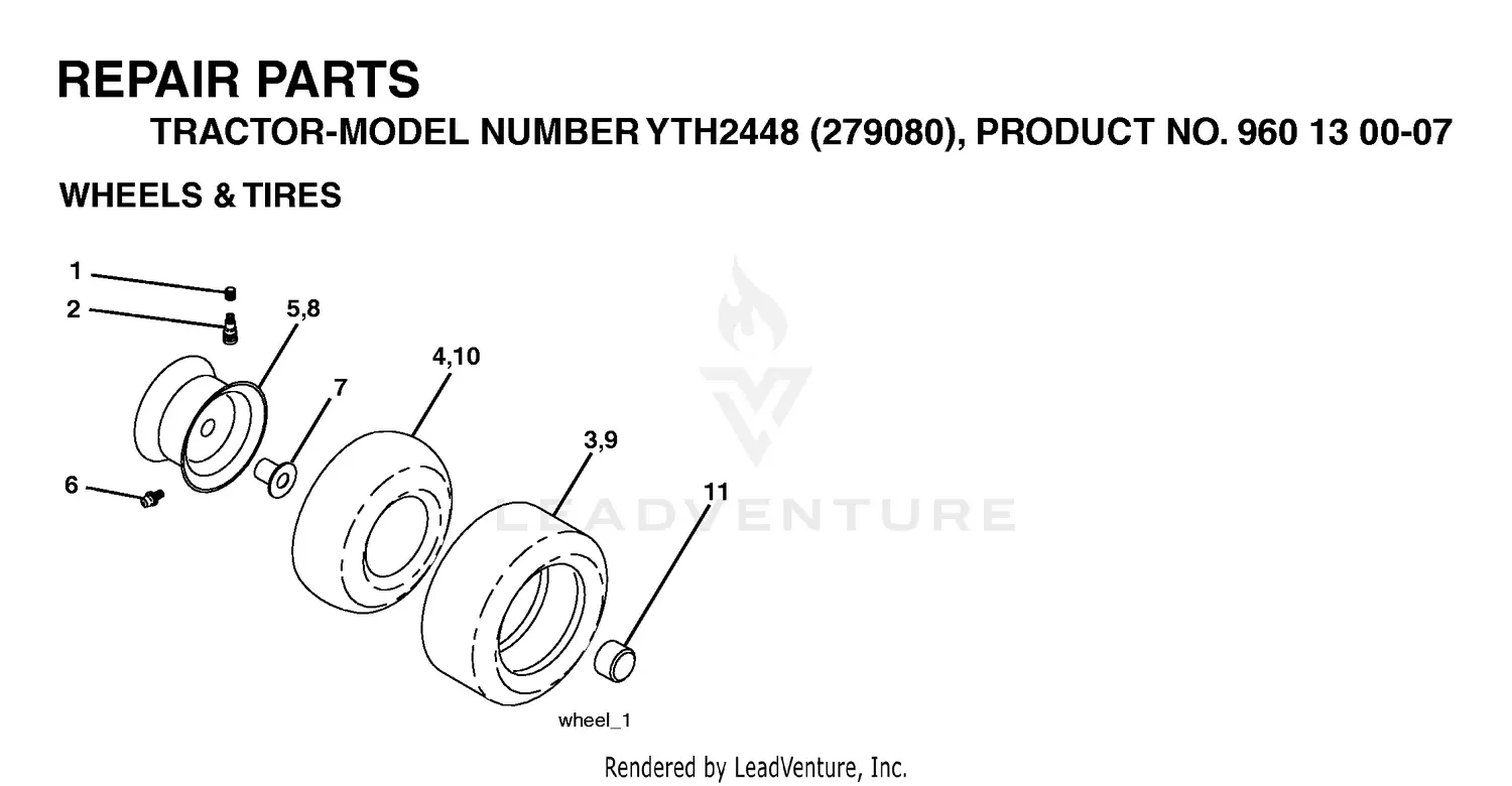 Husqvarna YTH2448 - 279080 (2004-12) Parts Diagrams