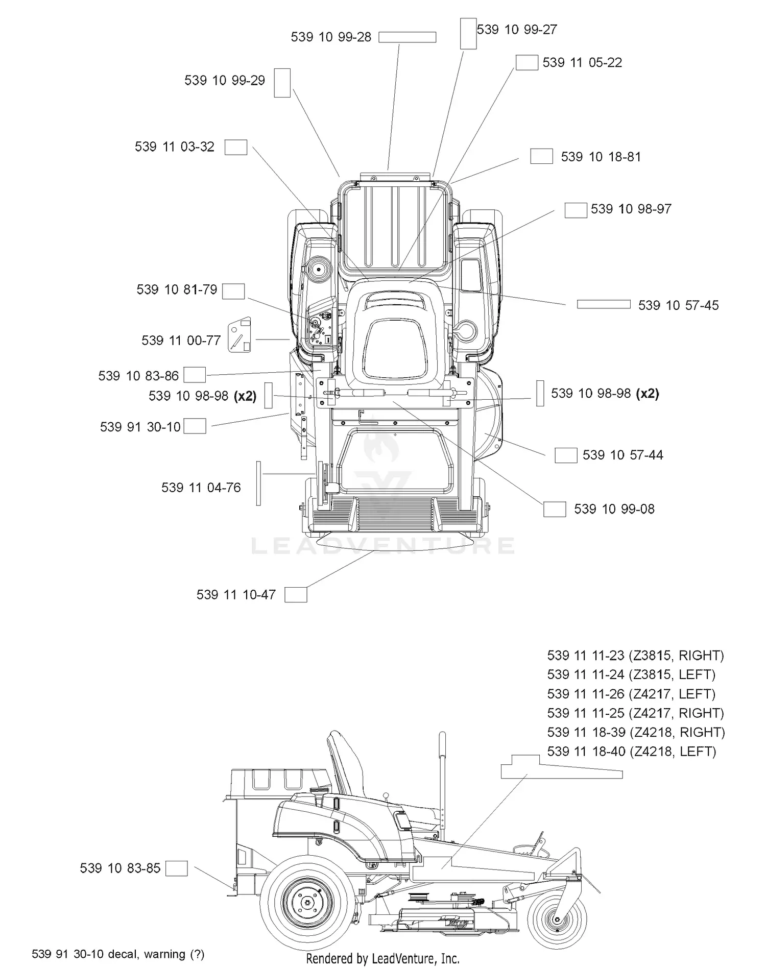 Husqvarna Z 4217 BIA (968999280) (2006-04) Parts Diagrams