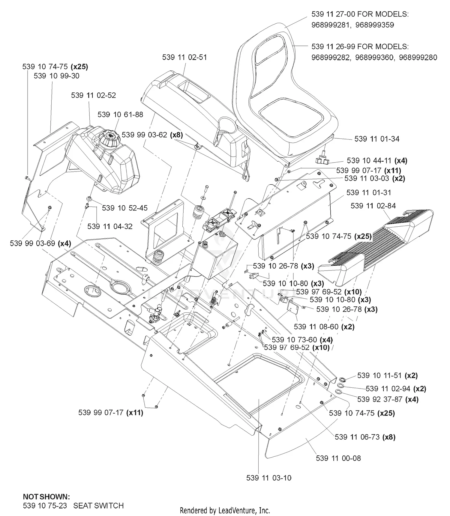 Husqvarna Z 4217 BIA (968999280) (2006-04) Parts Diagrams