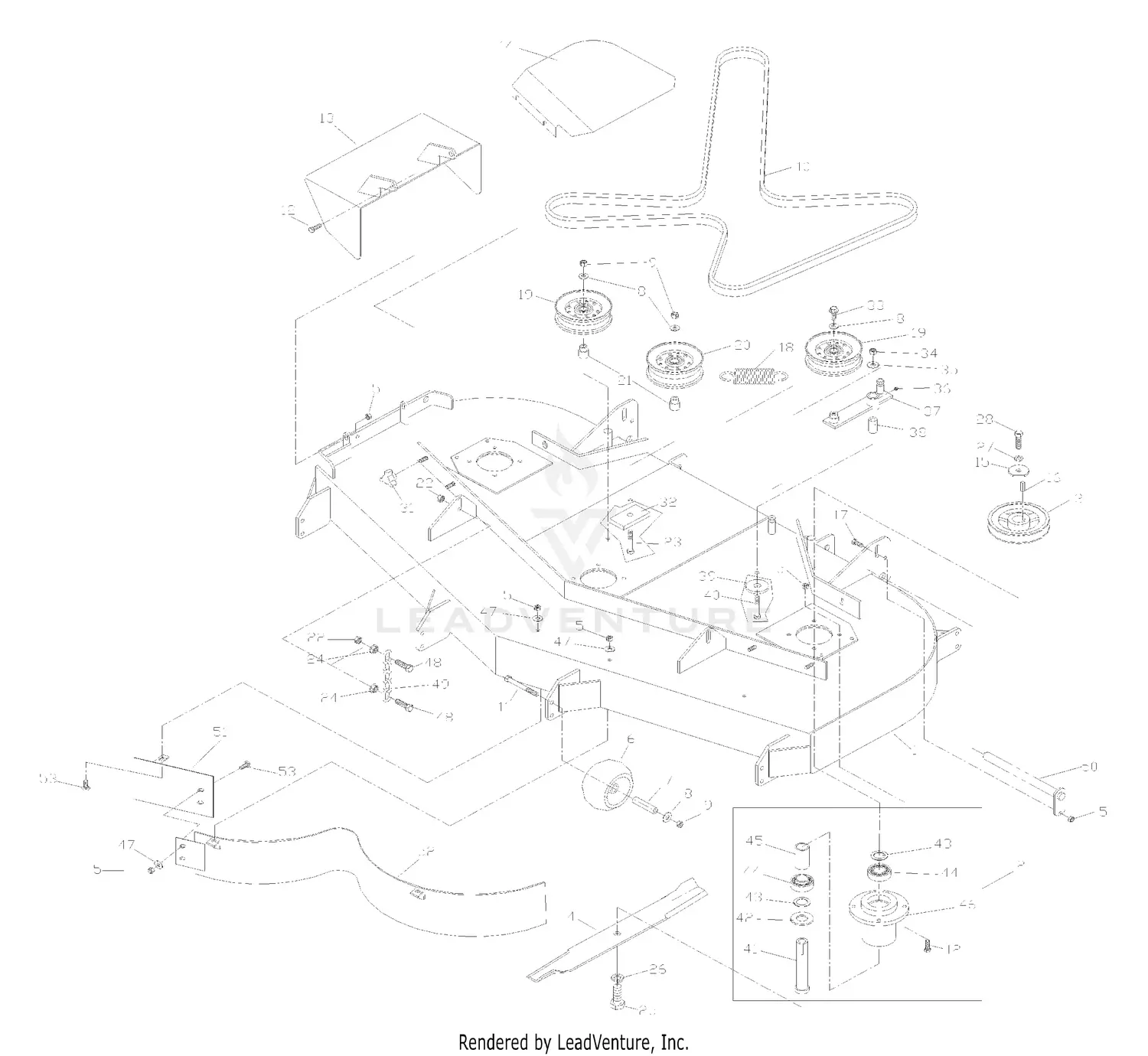 kaaaa999ページ Husqvarna ZTH 5223 KAA (968999181) (2002-10) Parts Diagrams