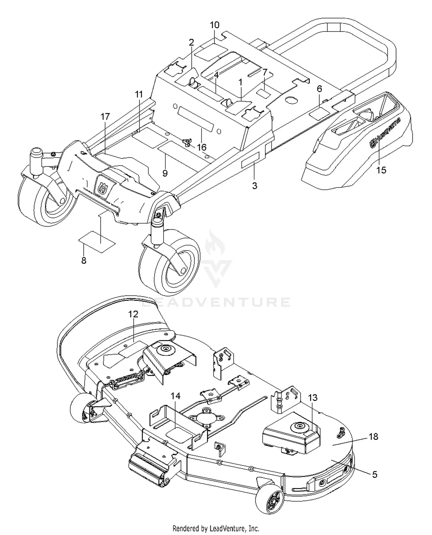 Husqvarna Z 254F - 96795400100 (2018-10) Parts Diagrams