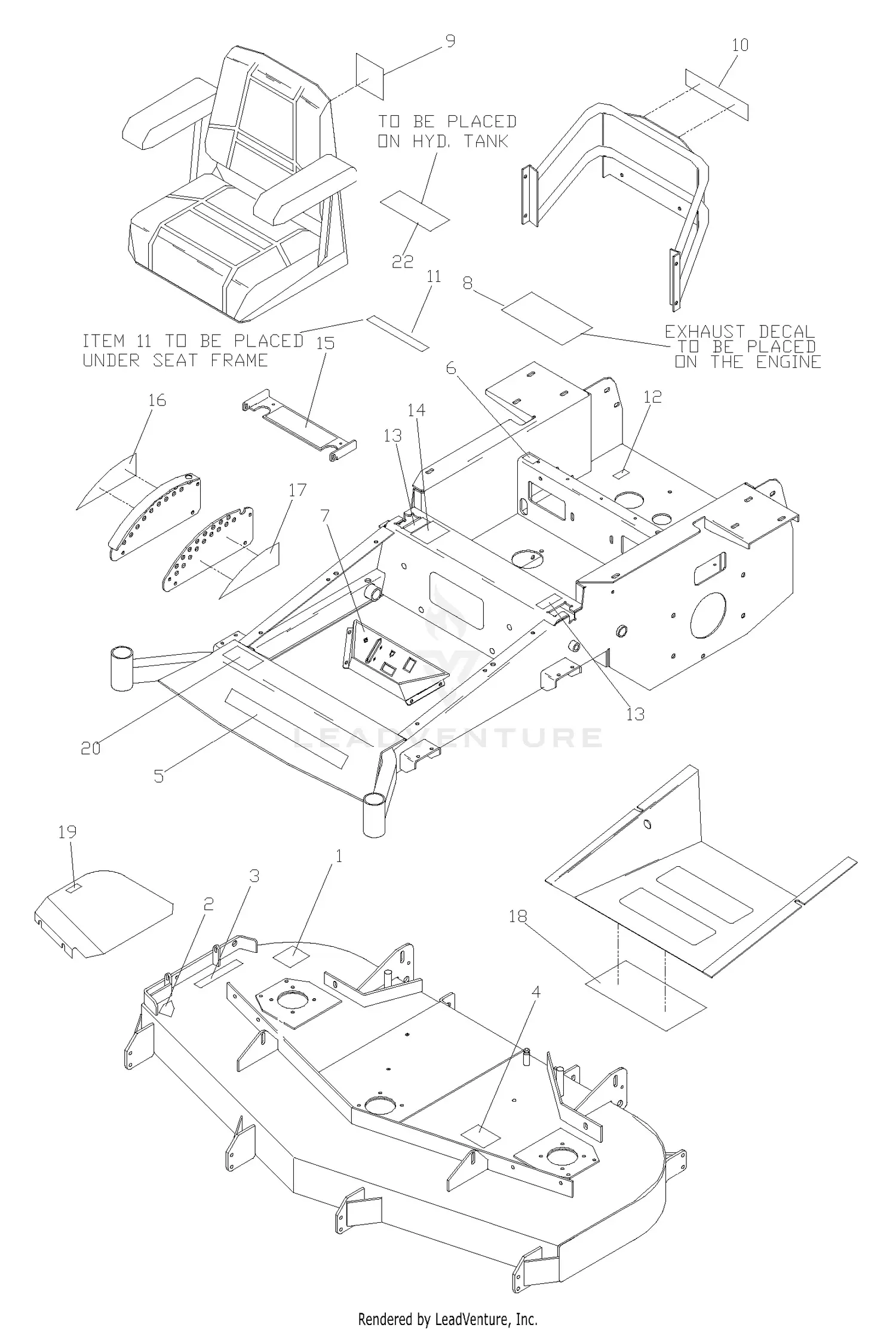Husqvarna ZTH 6125 KOA (968999165) (2002-10) Parts Diagrams