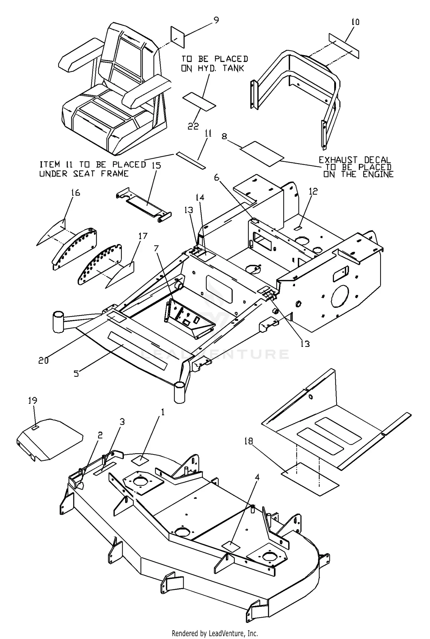 蜂の巣図　 K-051-2BR2 Husqvarna ZTH 6125 KOA (2000-12) Parts Diagrams