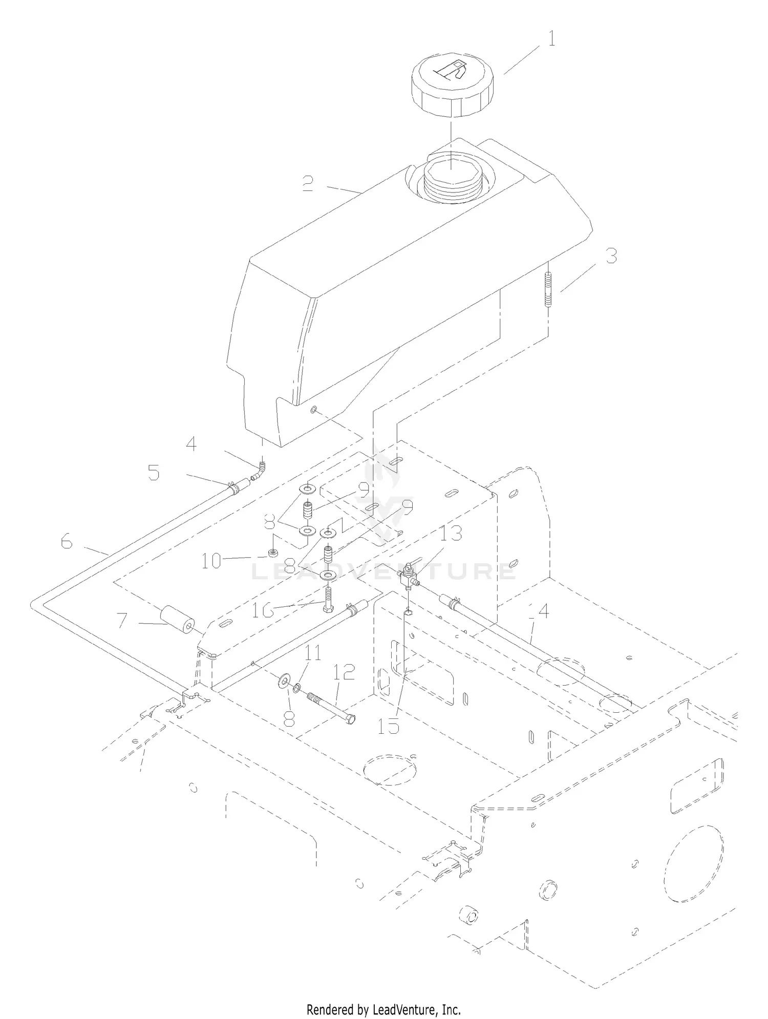 Husqvarna ZTH 6125 KAA (968999186) (2002-10) Parts Diagrams