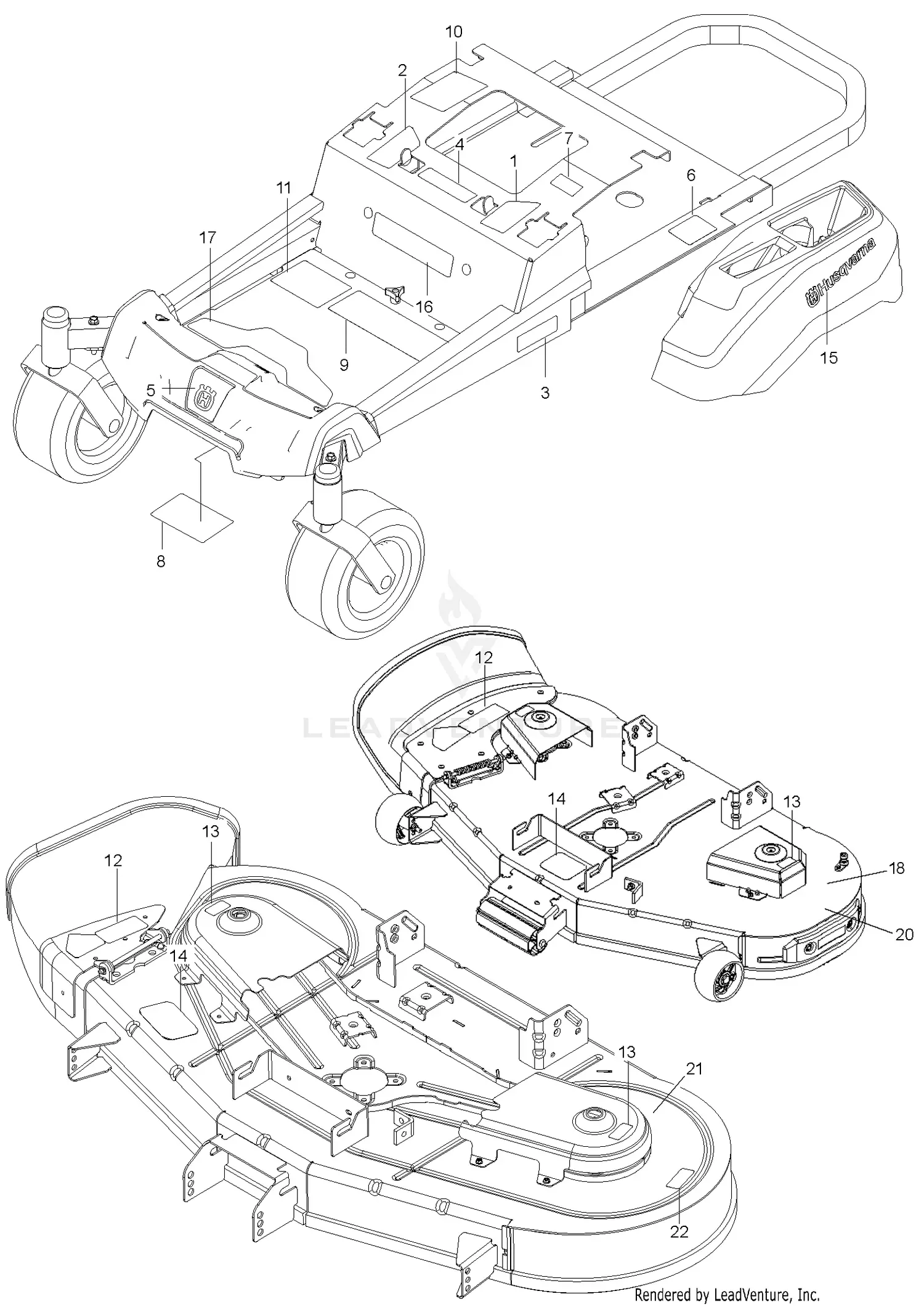 Husqvarna Z 254F Parts Diagrams