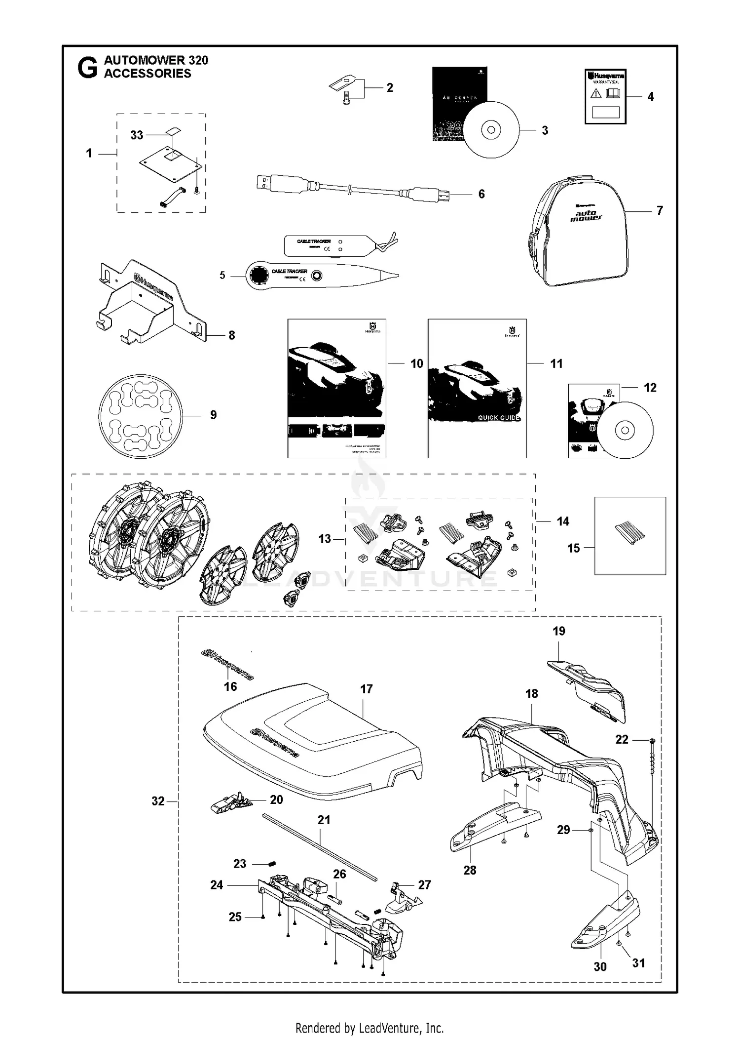Husqvarna AUTOMOWER 320 Parts Diagrams