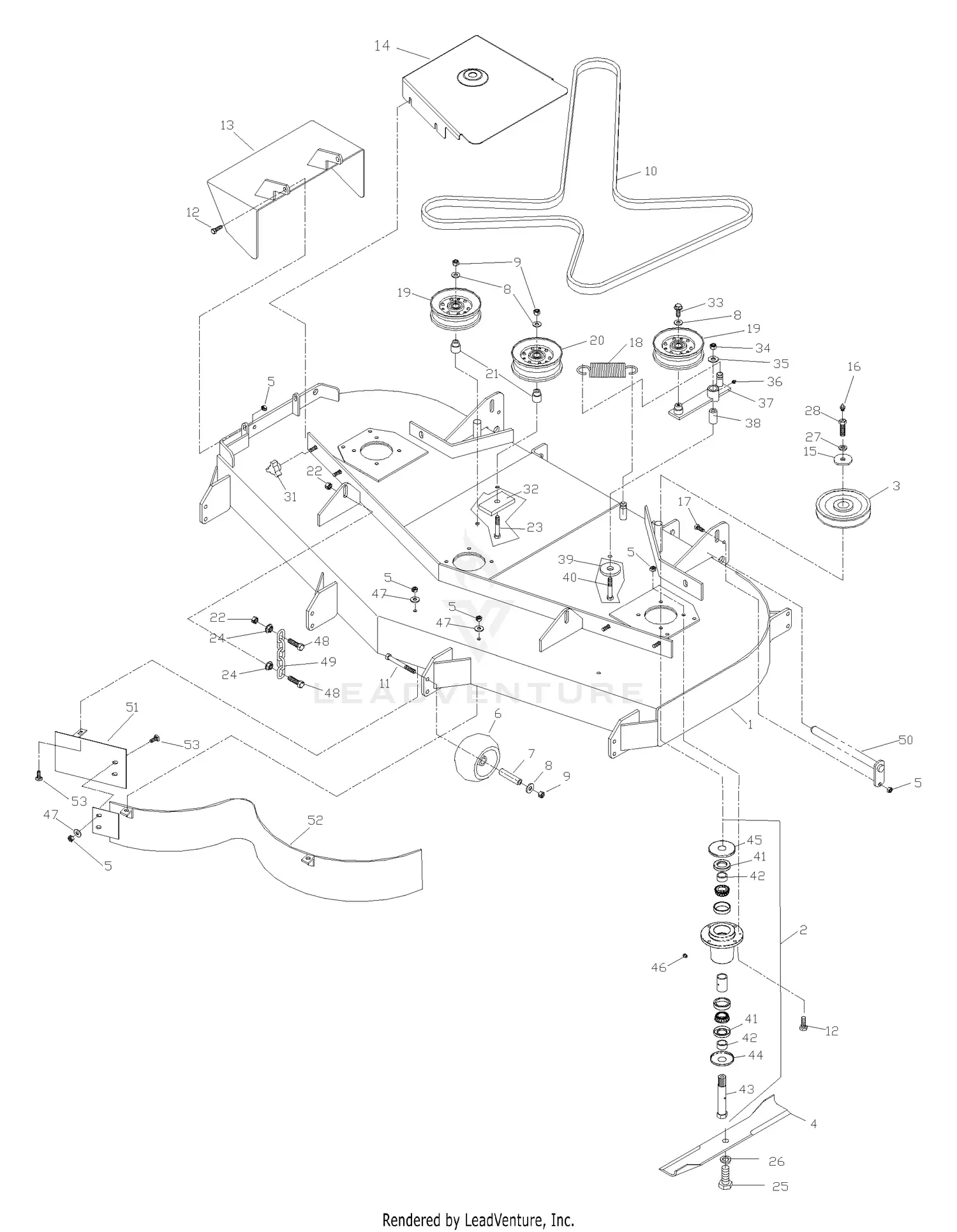 Husqvarna ZTH 6127 KOB (968999224) SN 033600000 & Higher (2004-09