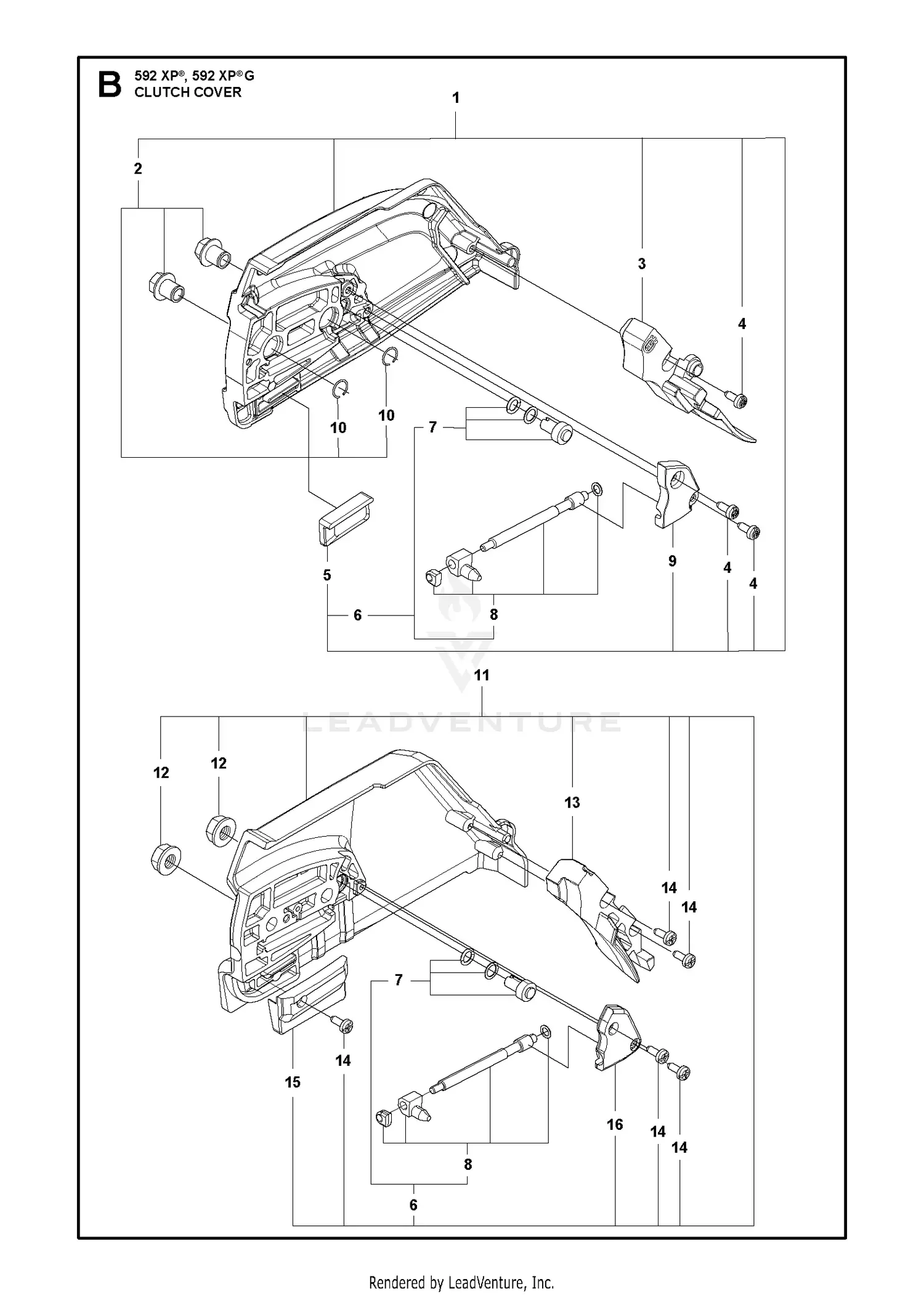 切切ページ Husqvarna 592 XP®, 592 XP® G (592 XP® G) Parts Diagrams