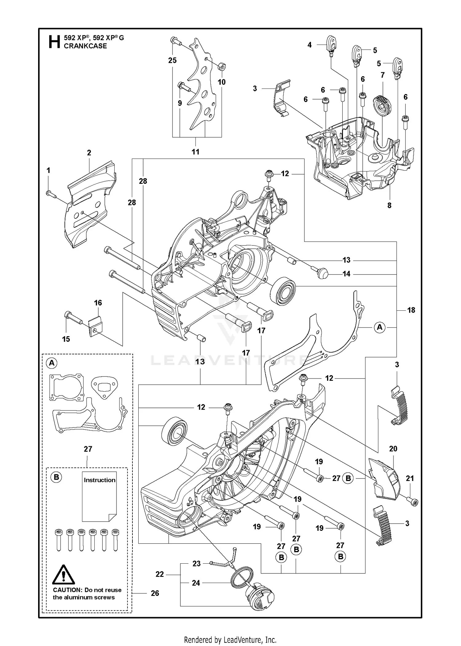 切切ページ Husqvarna 592 XP®, 592 XP® G (592 XP® G) Parts Diagrams