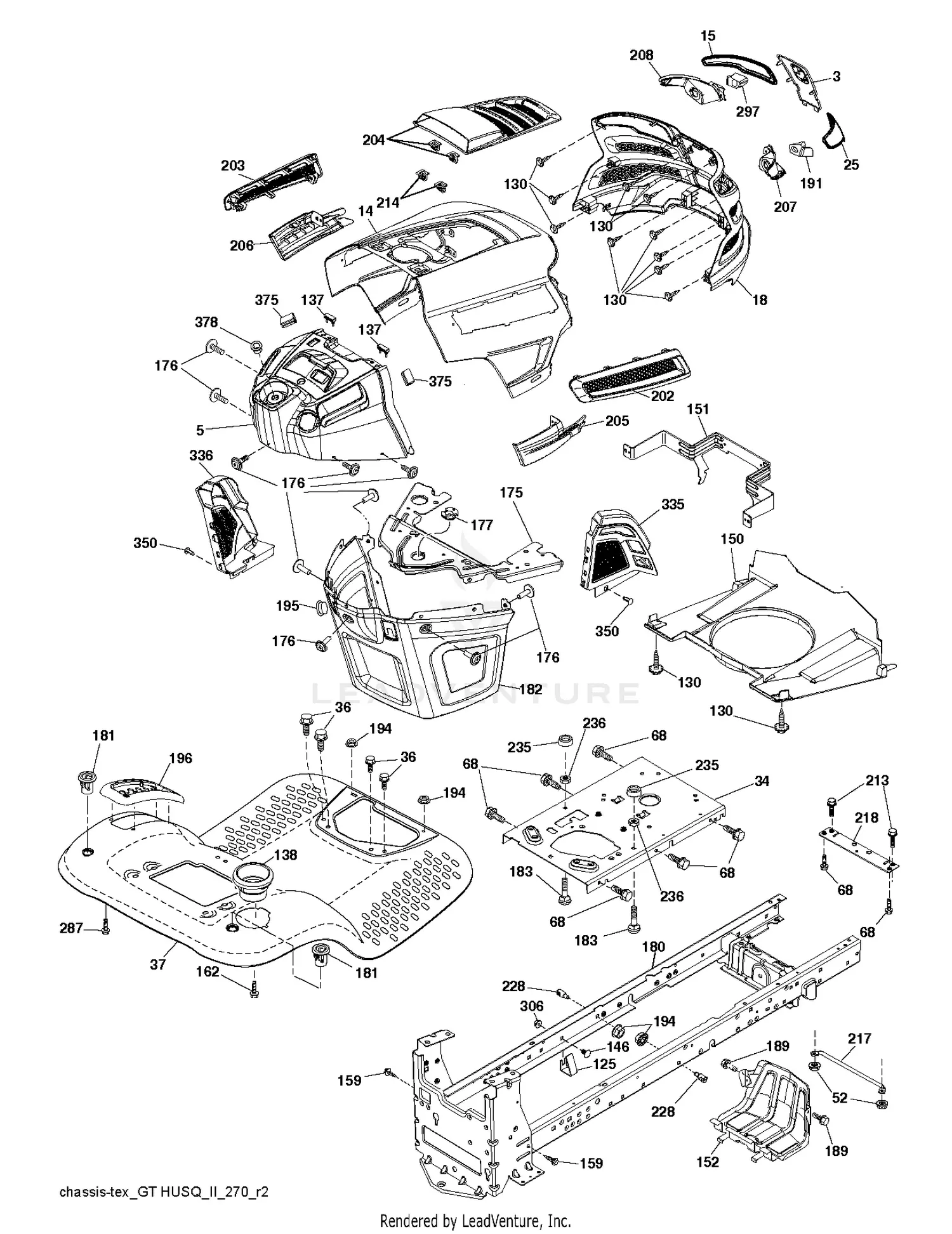 Miei T　1210 Official Husqvarna YTH1842-917223810 front-engine lawn