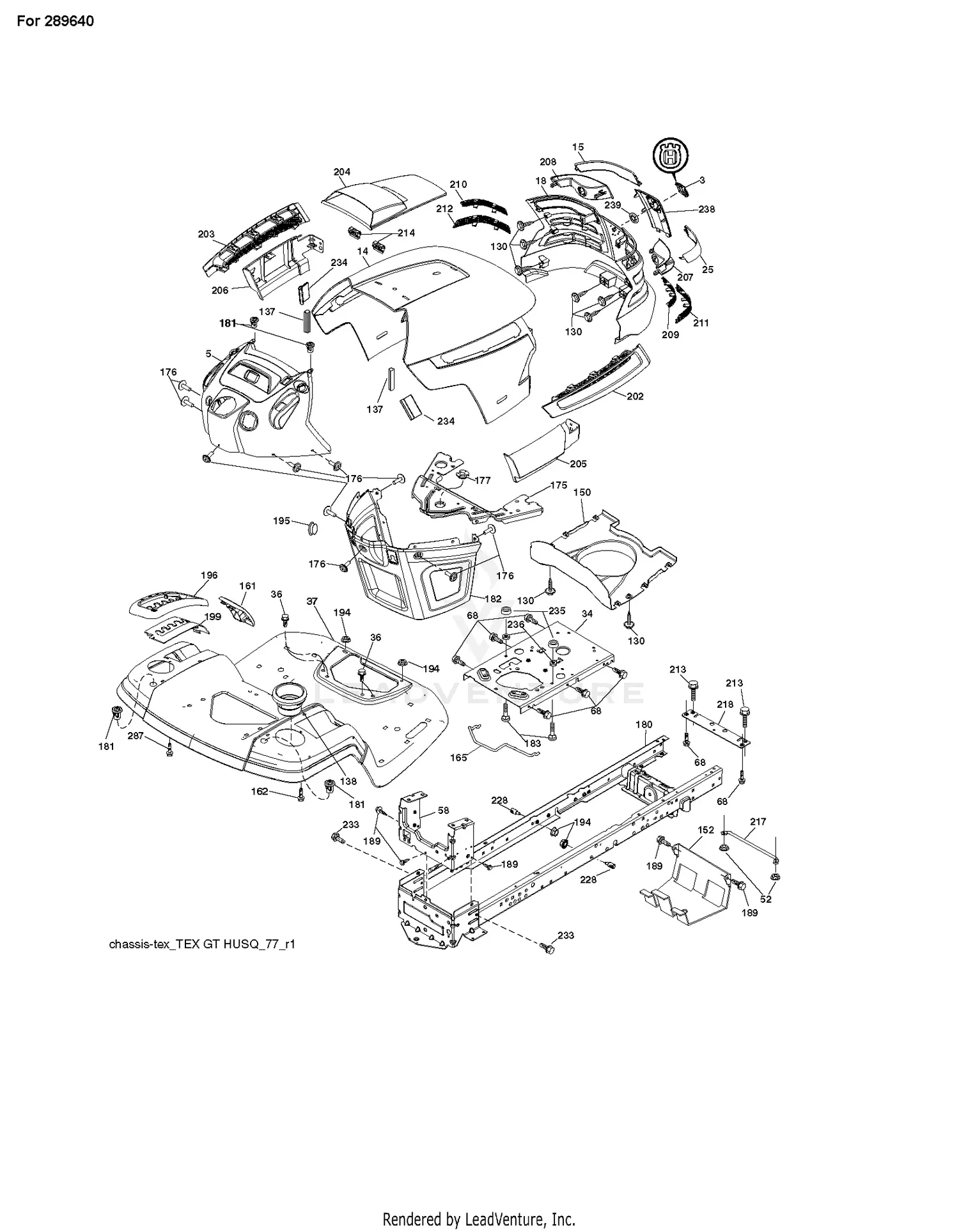 Husqvarna YTH24V48 Parts Diagrams