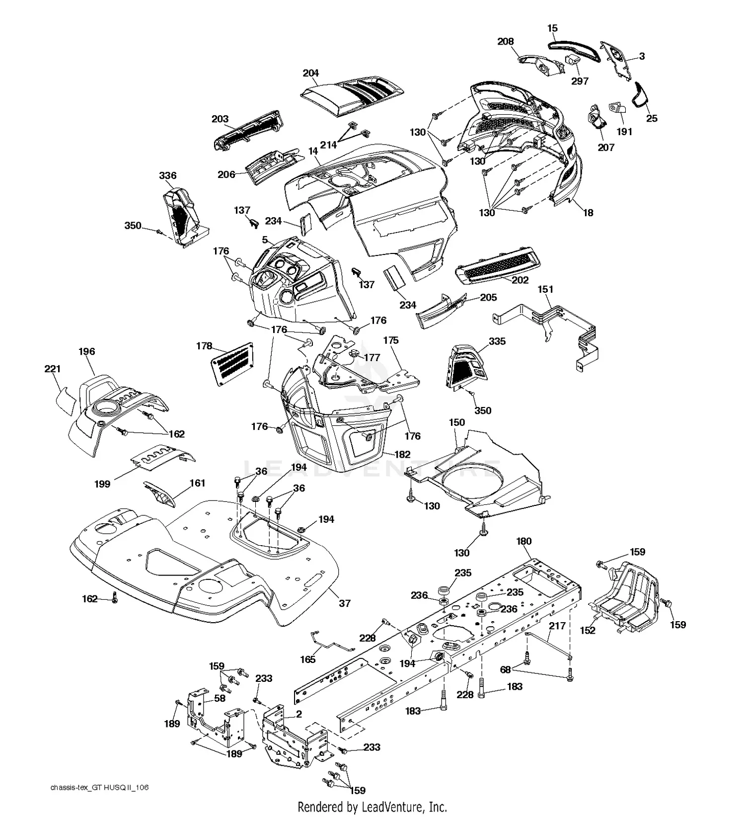 Husqvarna YTH24V48 LS - 96043011602 (2011-07) Parts Diagrams