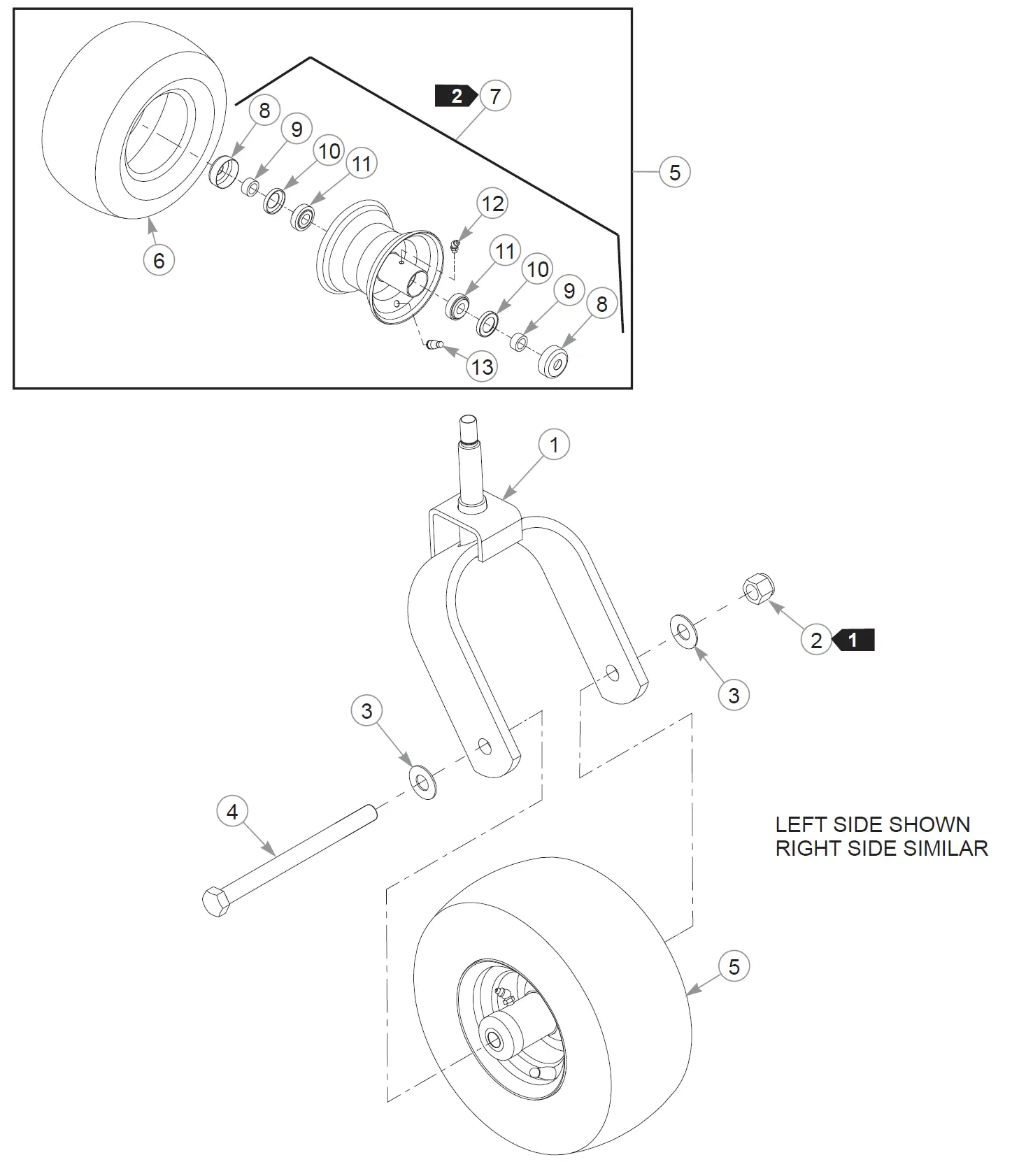 MOLページ Kawasaki Motorcycle 1988 OEM Parts Diagram for Rear Wheel