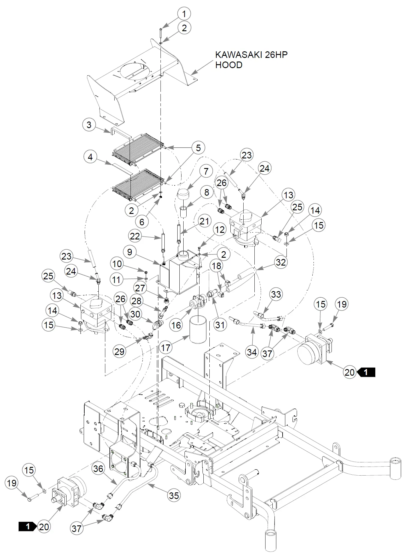 ちページ Kawasaki Motorcycle 1995 OEM Parts Diagram for CARBURETOR