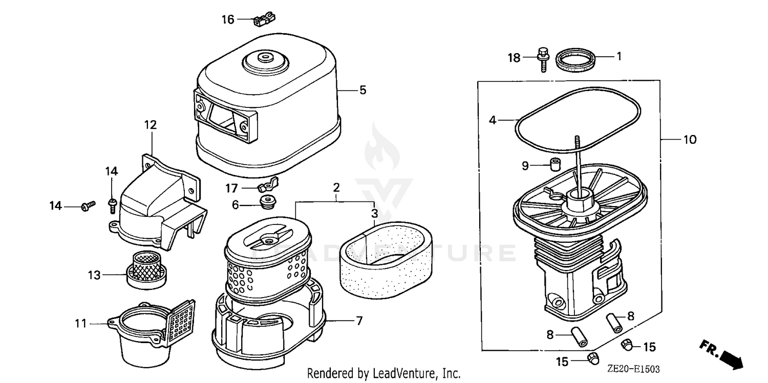 Honda GX240 QAC ENGINE, JPN, VIN# GC04-1000001 TO GC04-1528199 Parts ...