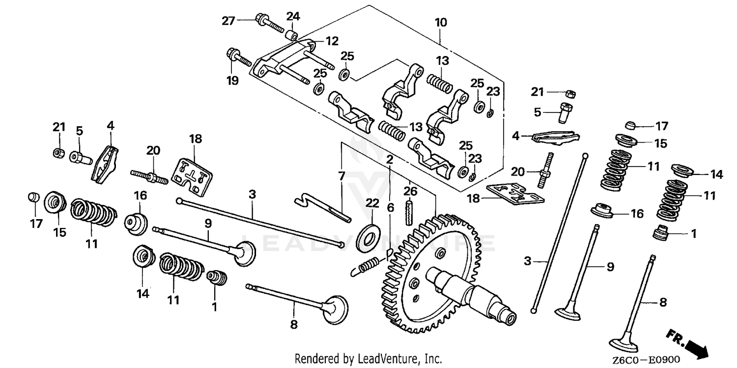 Honda GX620U1 VXZ4 ENGINE, JPN, VIN# GCARK-1000001 Parts Diagrams