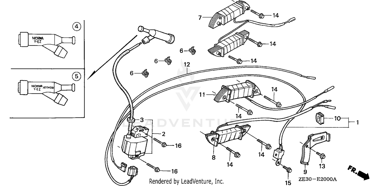 Honda GX340 PAR ENGINE, JPN, VIN# GC05-1000001 TO GC05