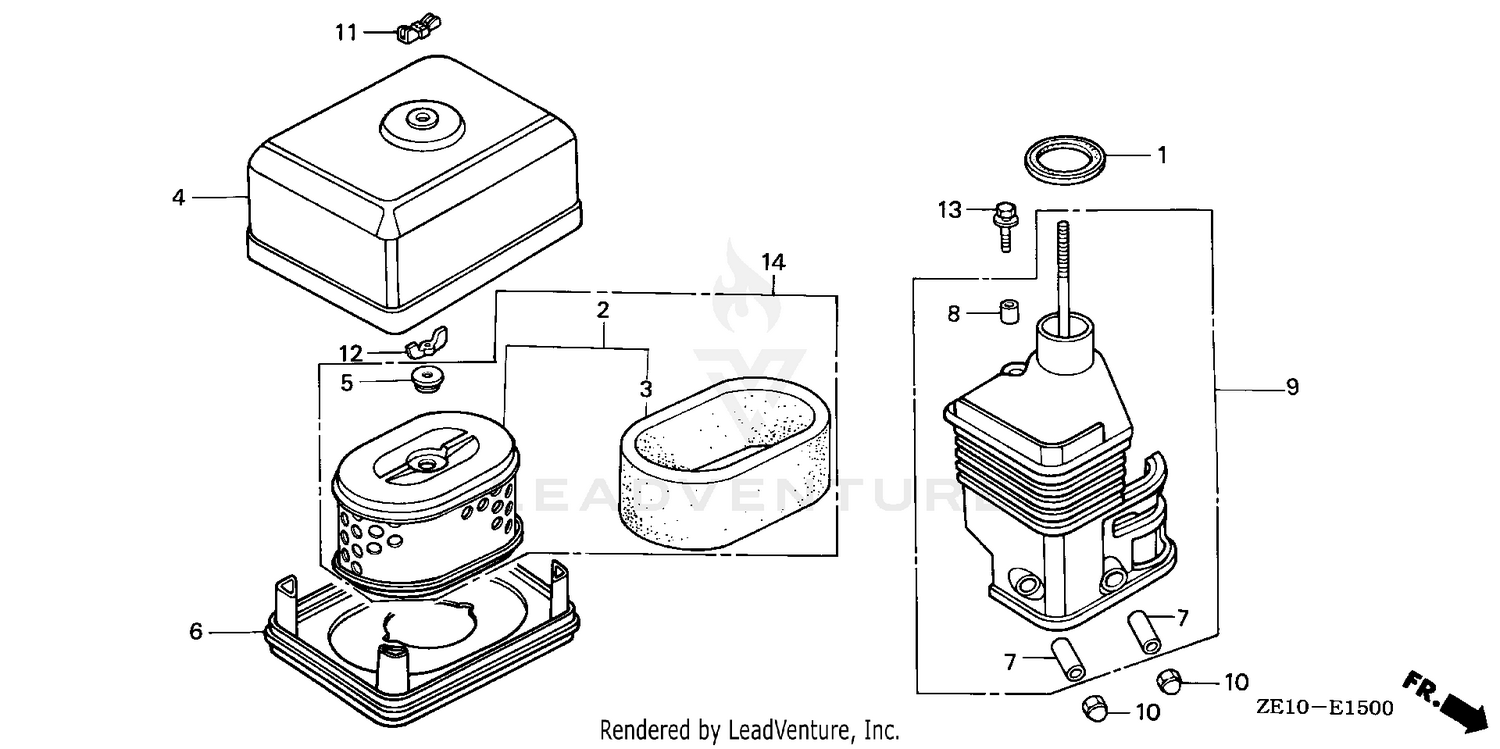Honda GX140 QXF ENGINE, JPN, VIN# GX140-1000001 TO GX140-3263982