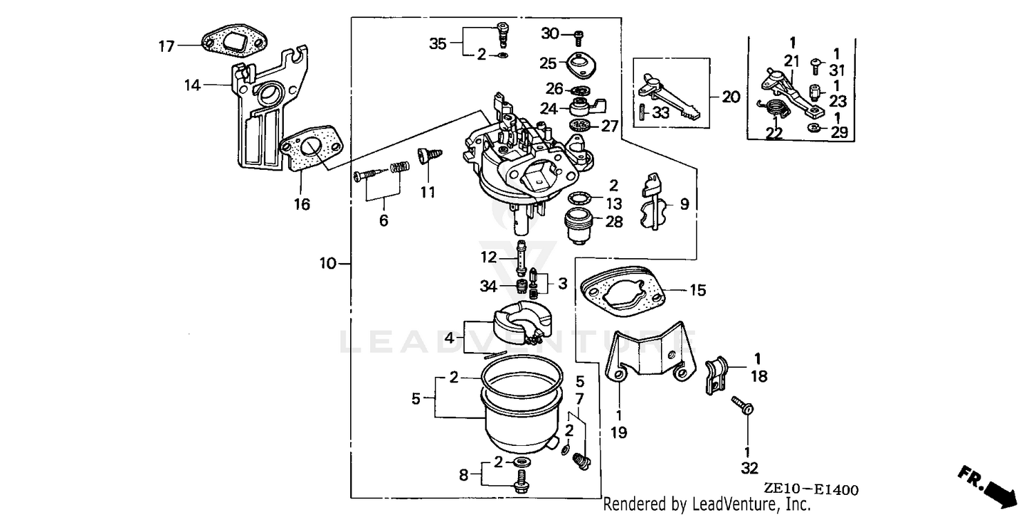 Honda GX140 QXF ENGINE, JPN, VIN# GX140-1000001 TO GX140-3263982