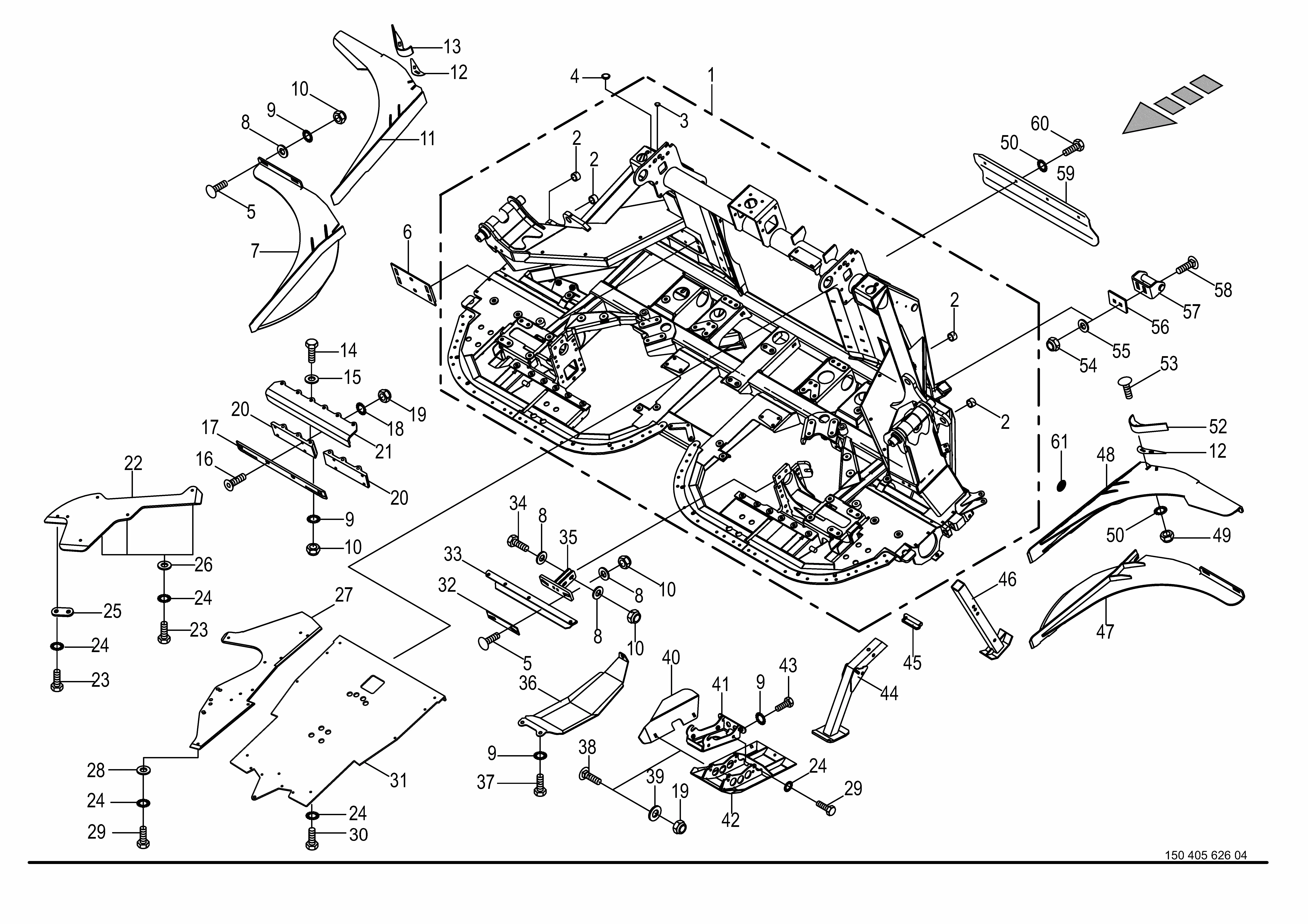 Krone Easycollect 603 S/N 850000 - 900600 Parts Diagrams