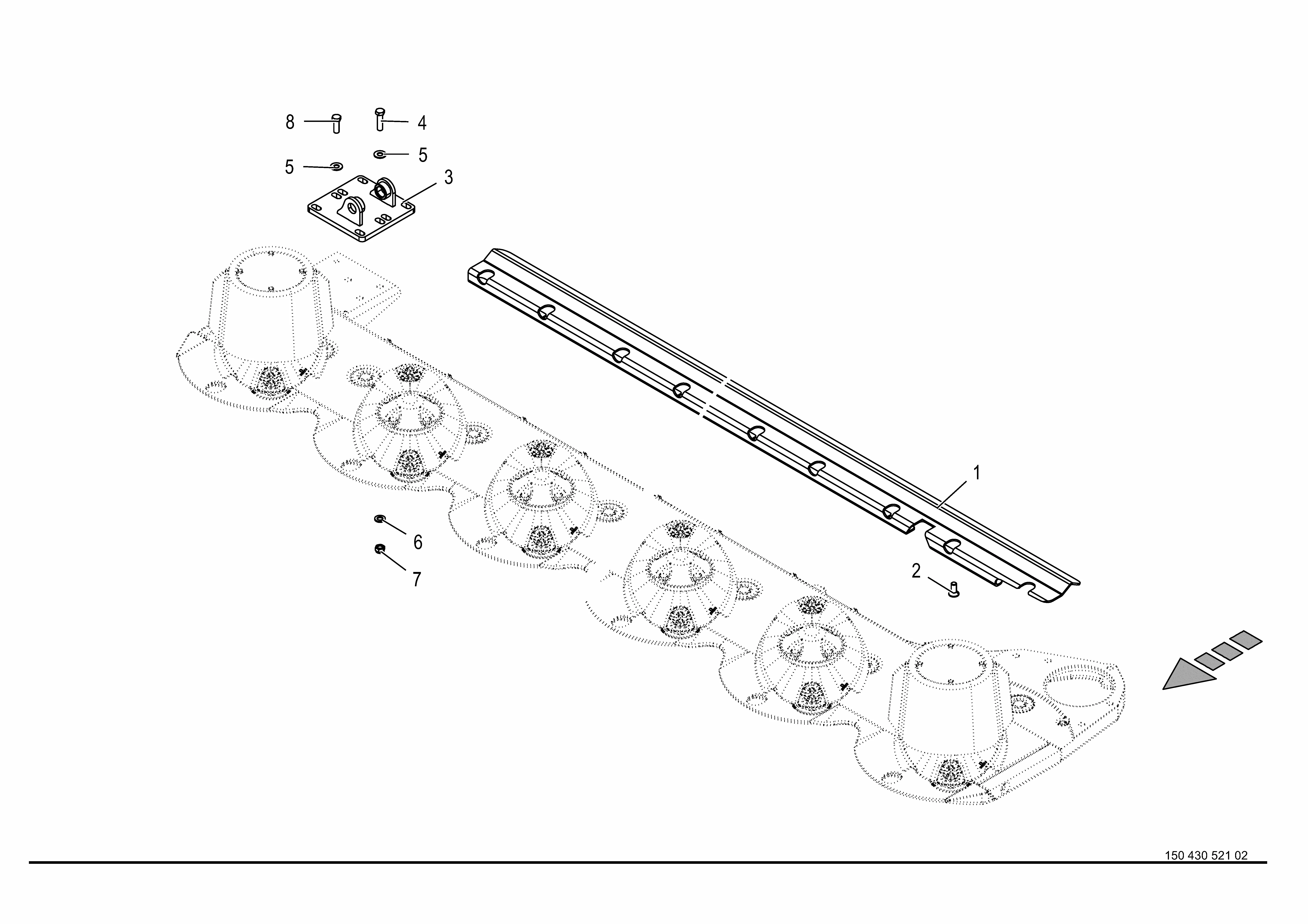 Krone EasyCut F 320 CR S/N 875000 - 893144 Parts Diagrams